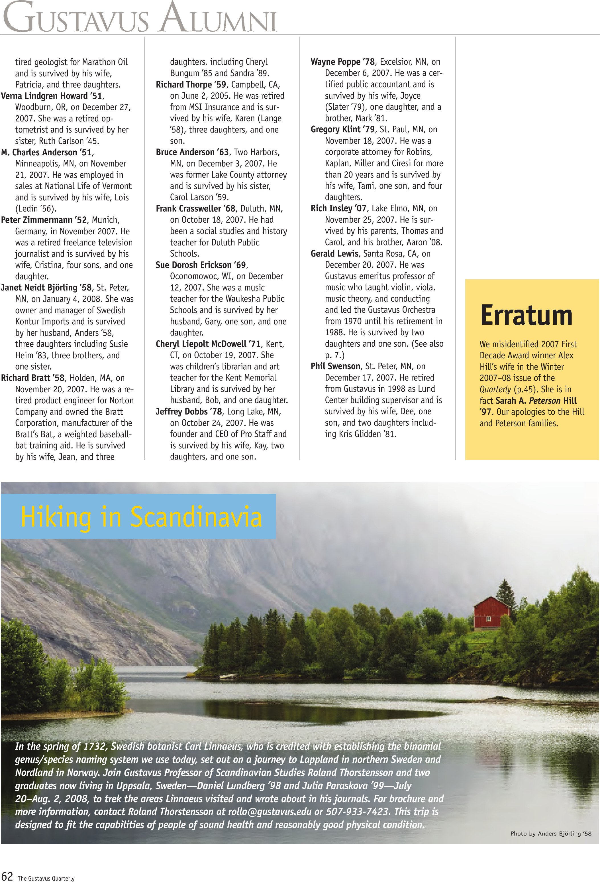 quarterly page
