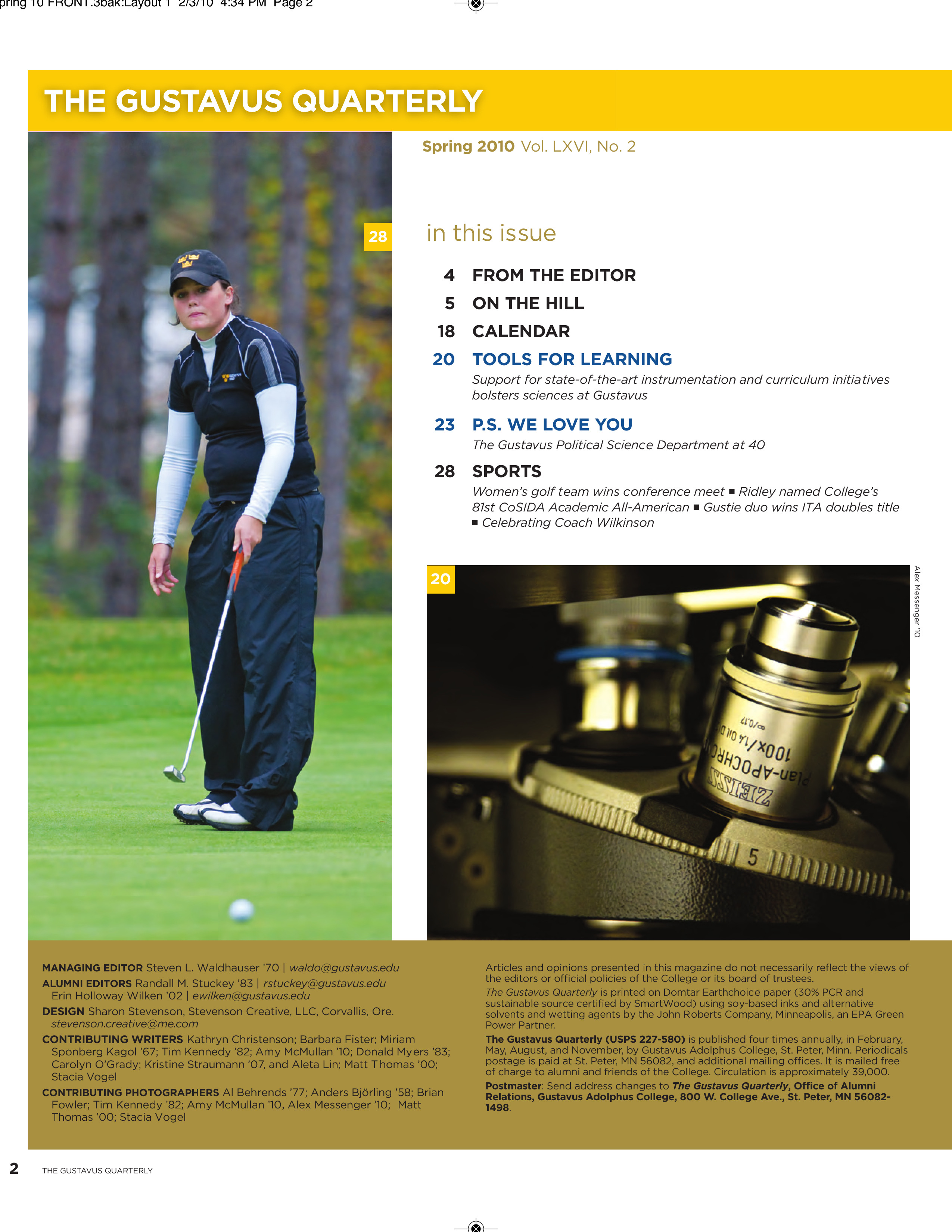 quarterly page