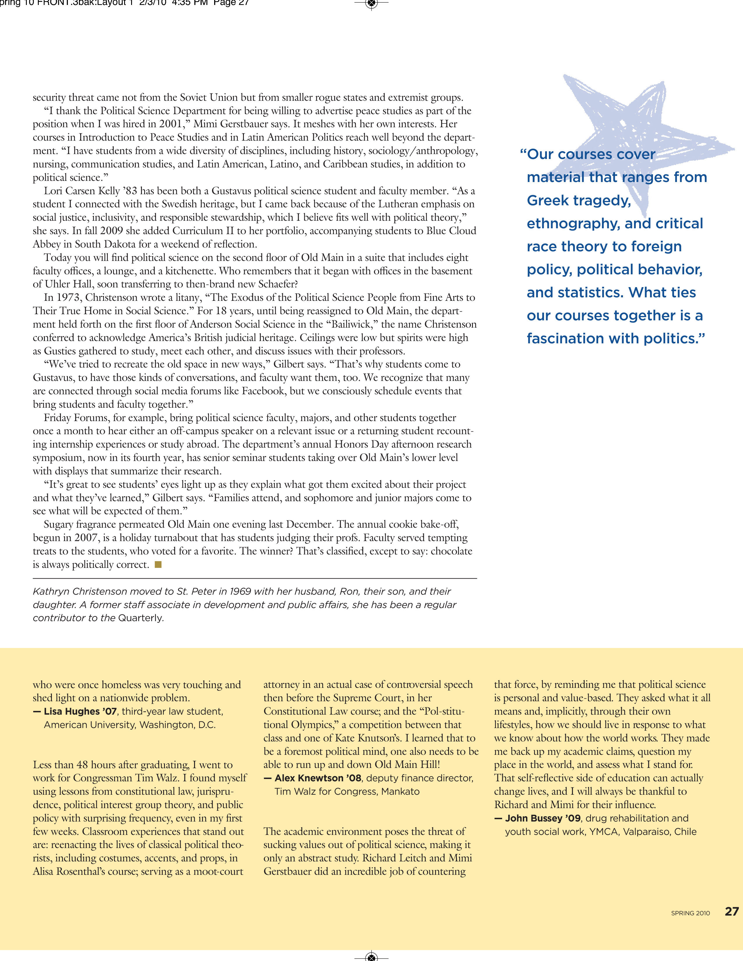 quarterly page