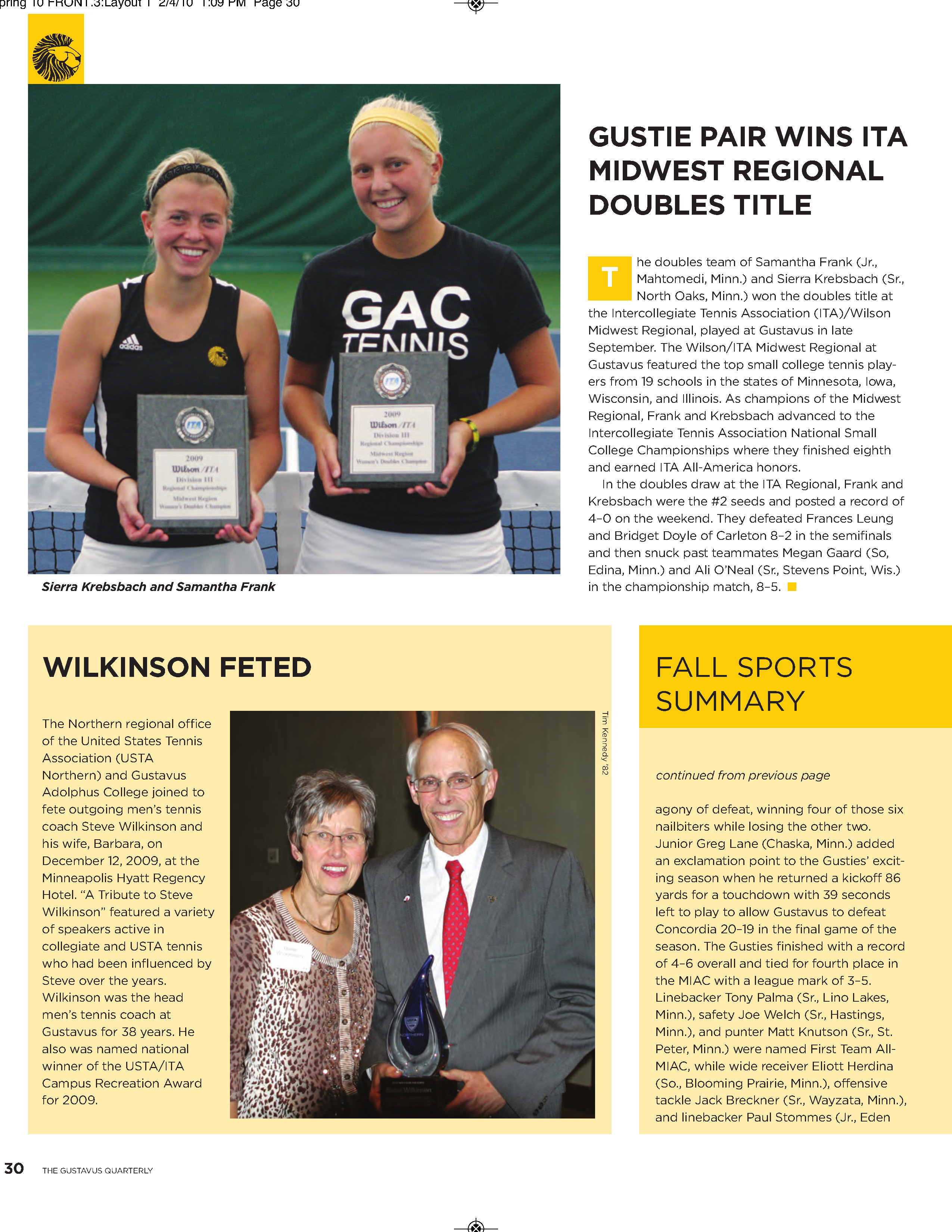 quarterly page