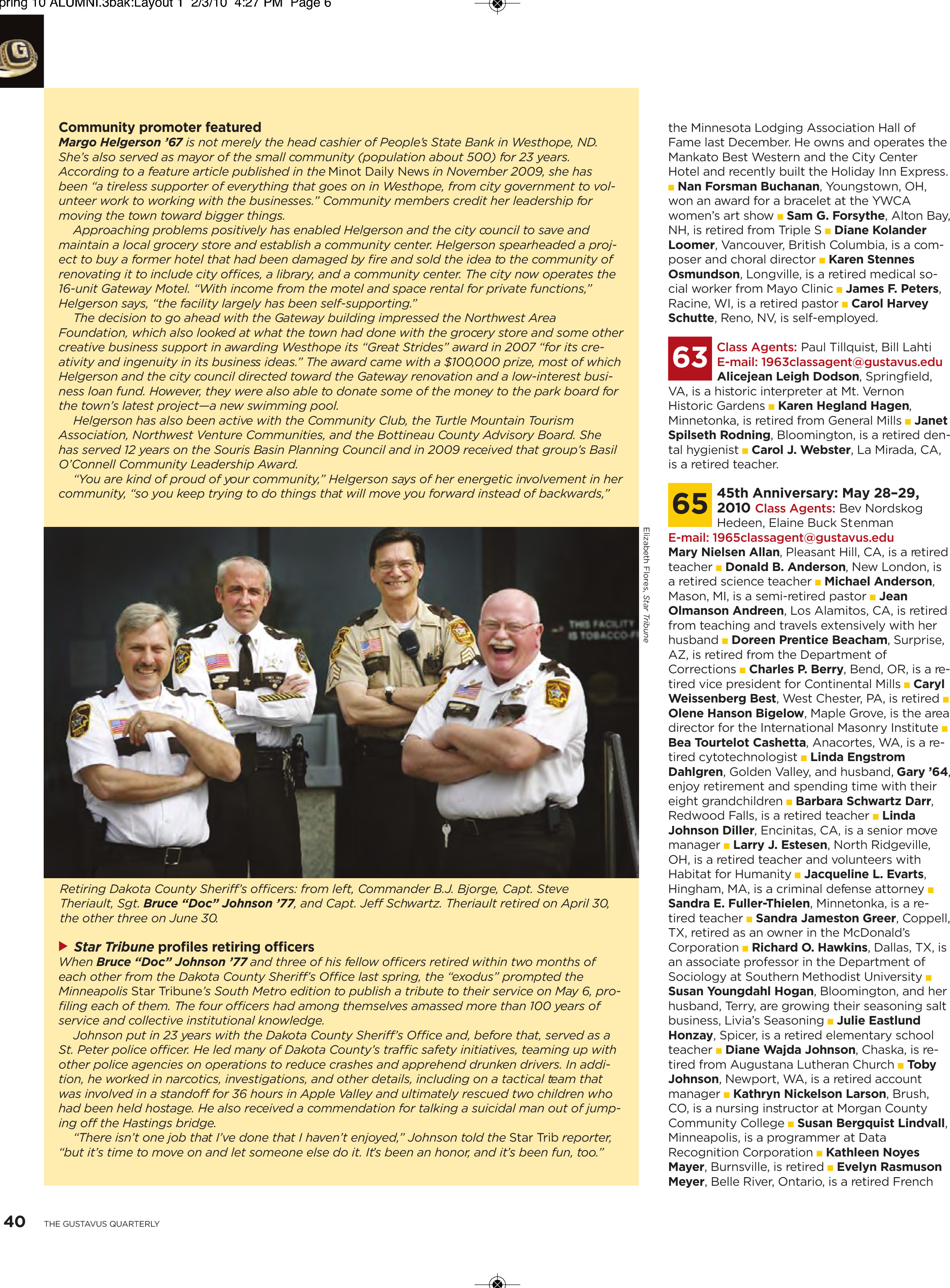 quarterly page