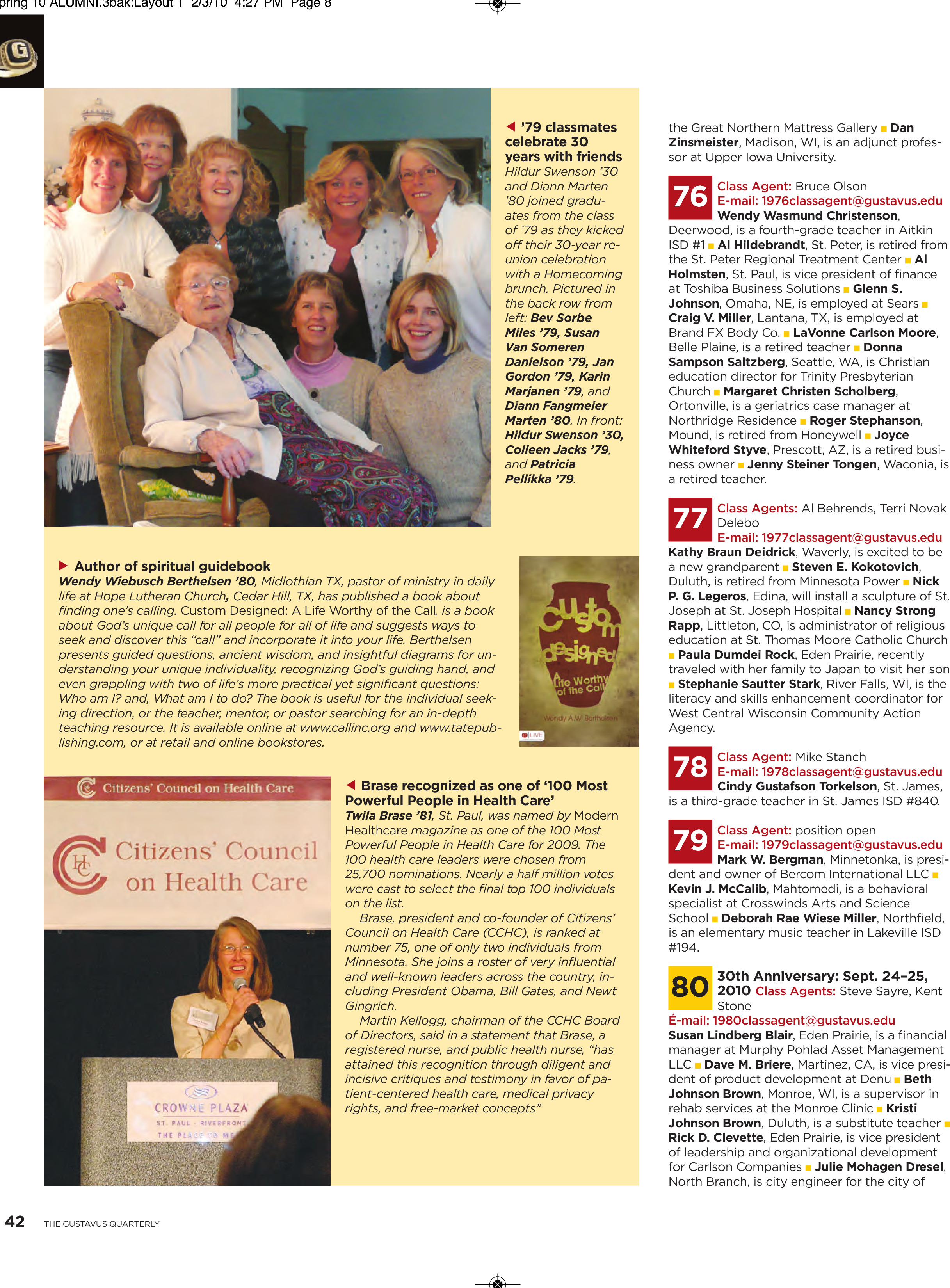 quarterly page