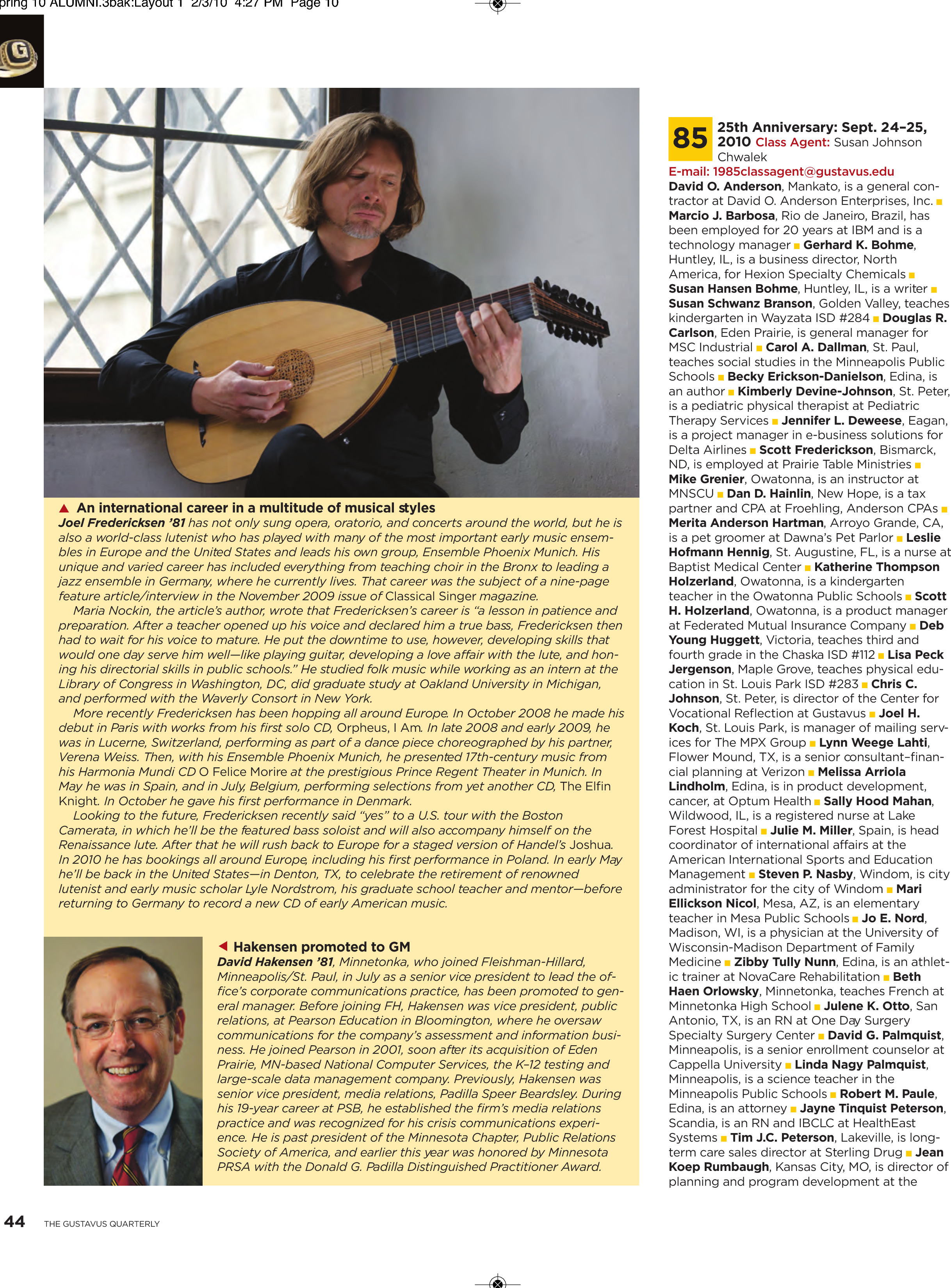 quarterly page