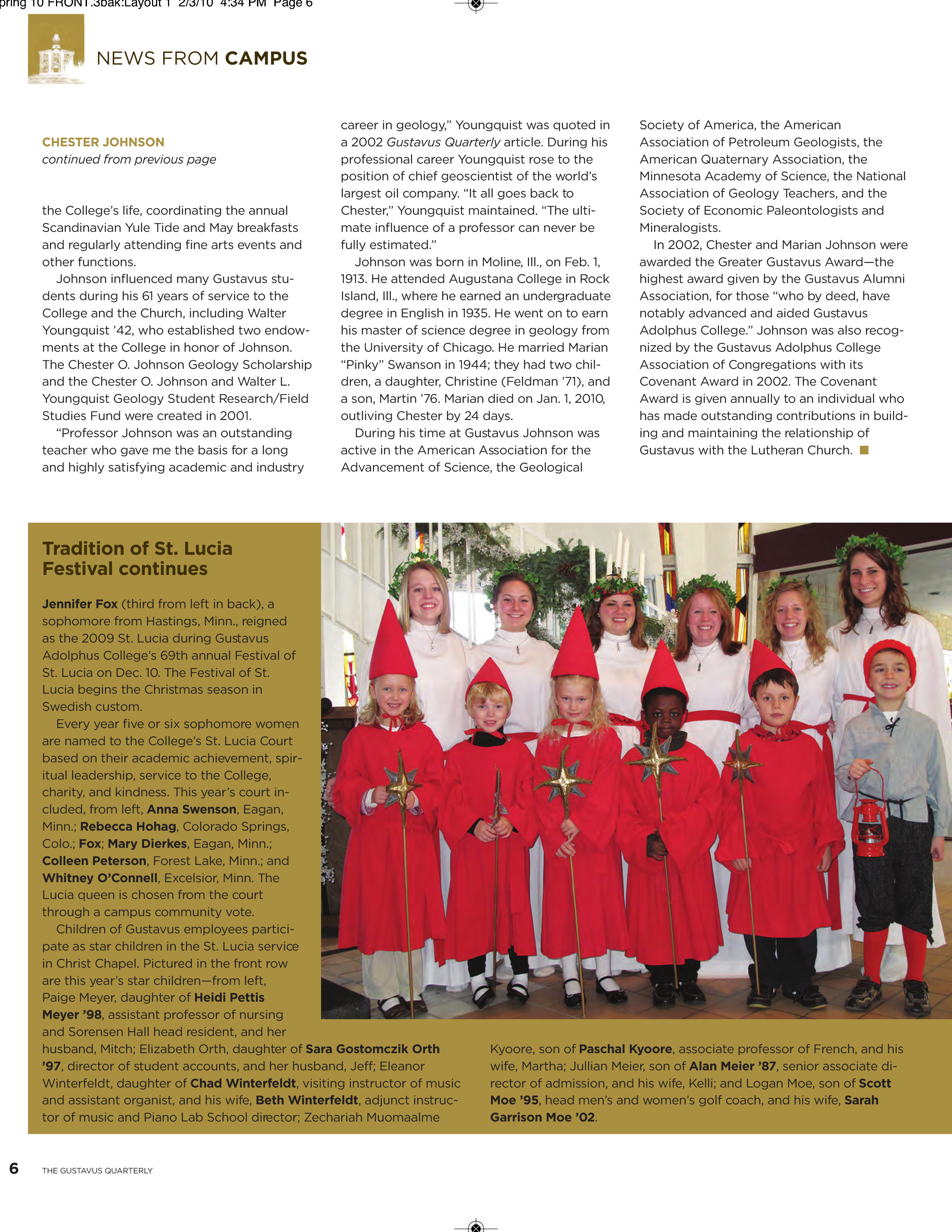quarterly page