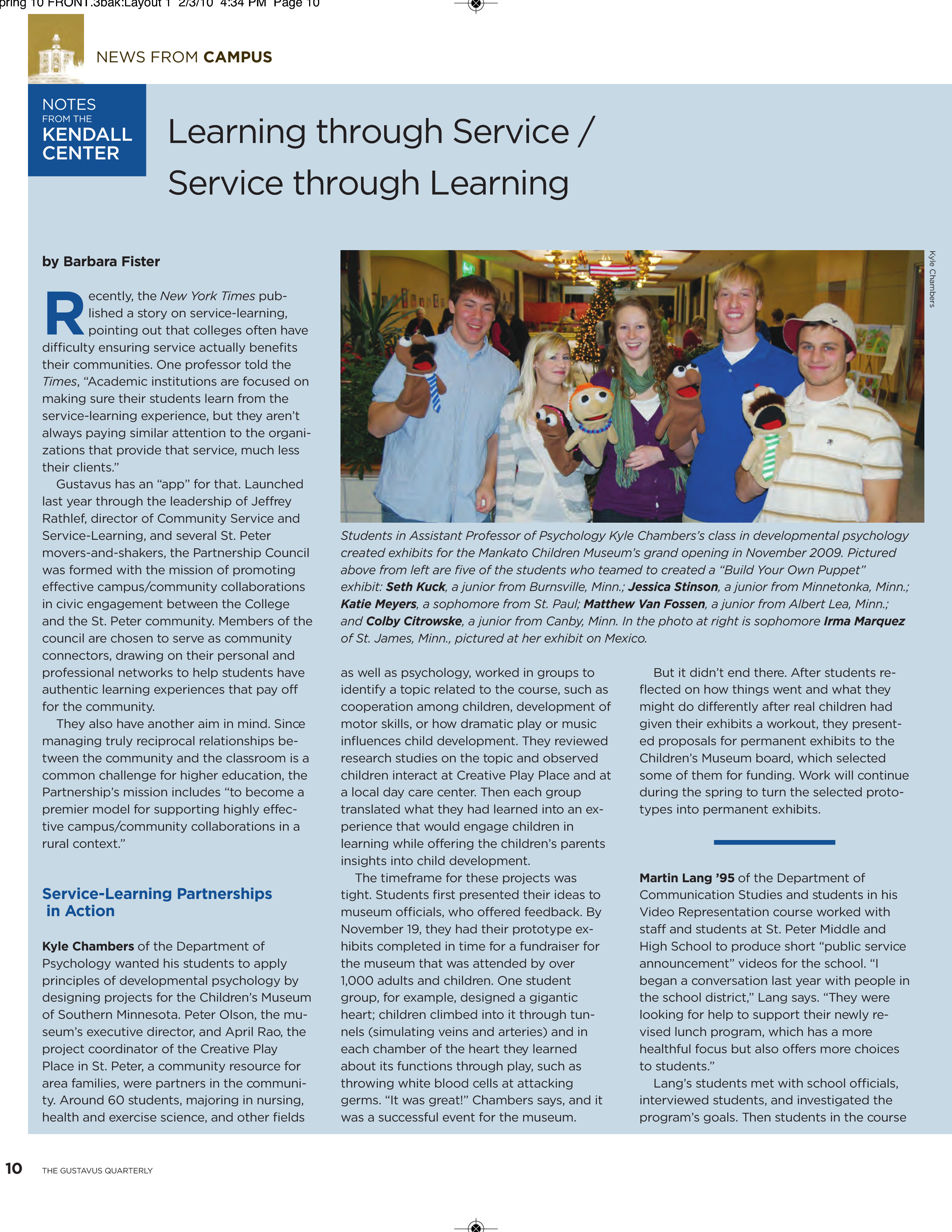 quarterly page