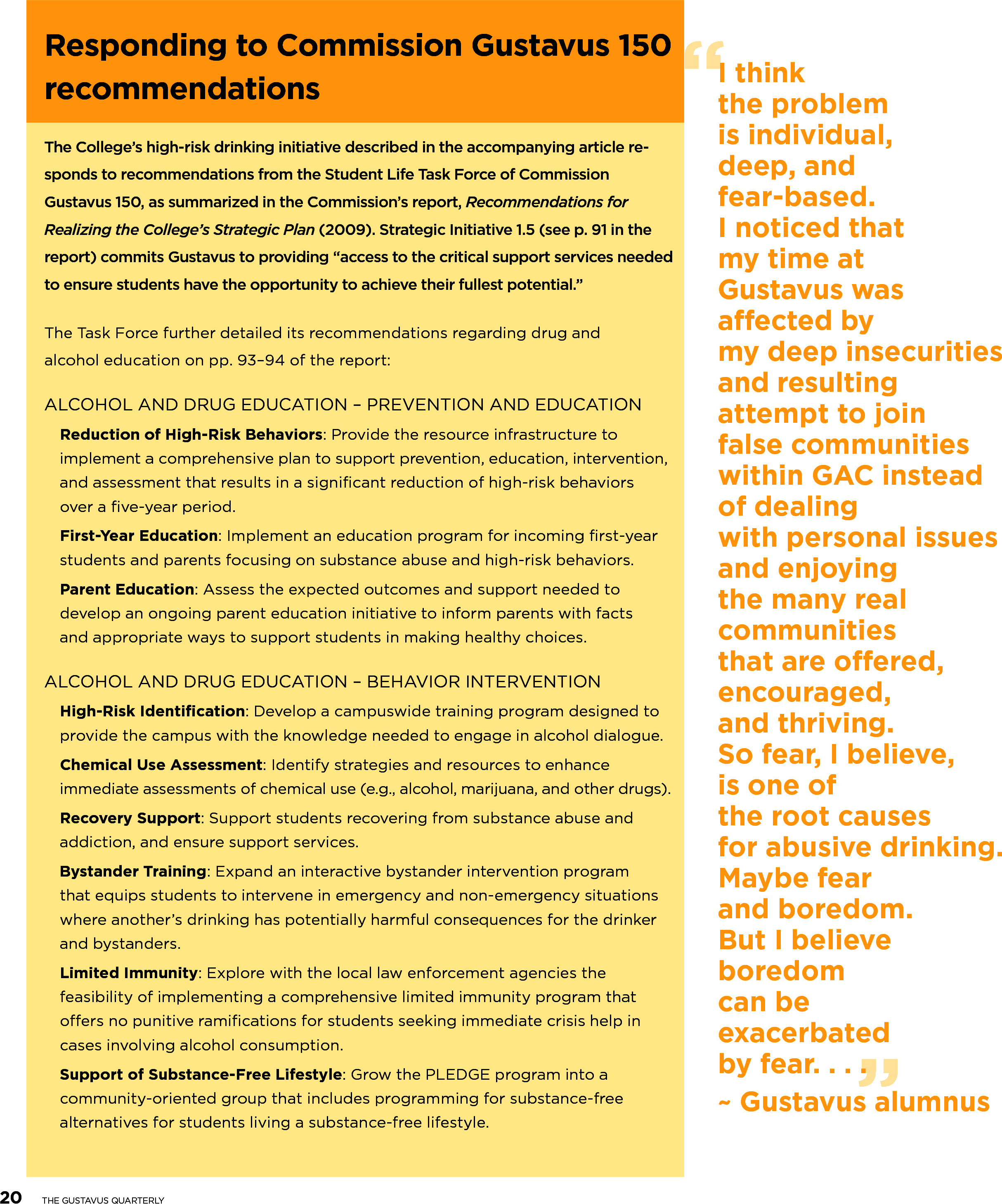 quarterly page