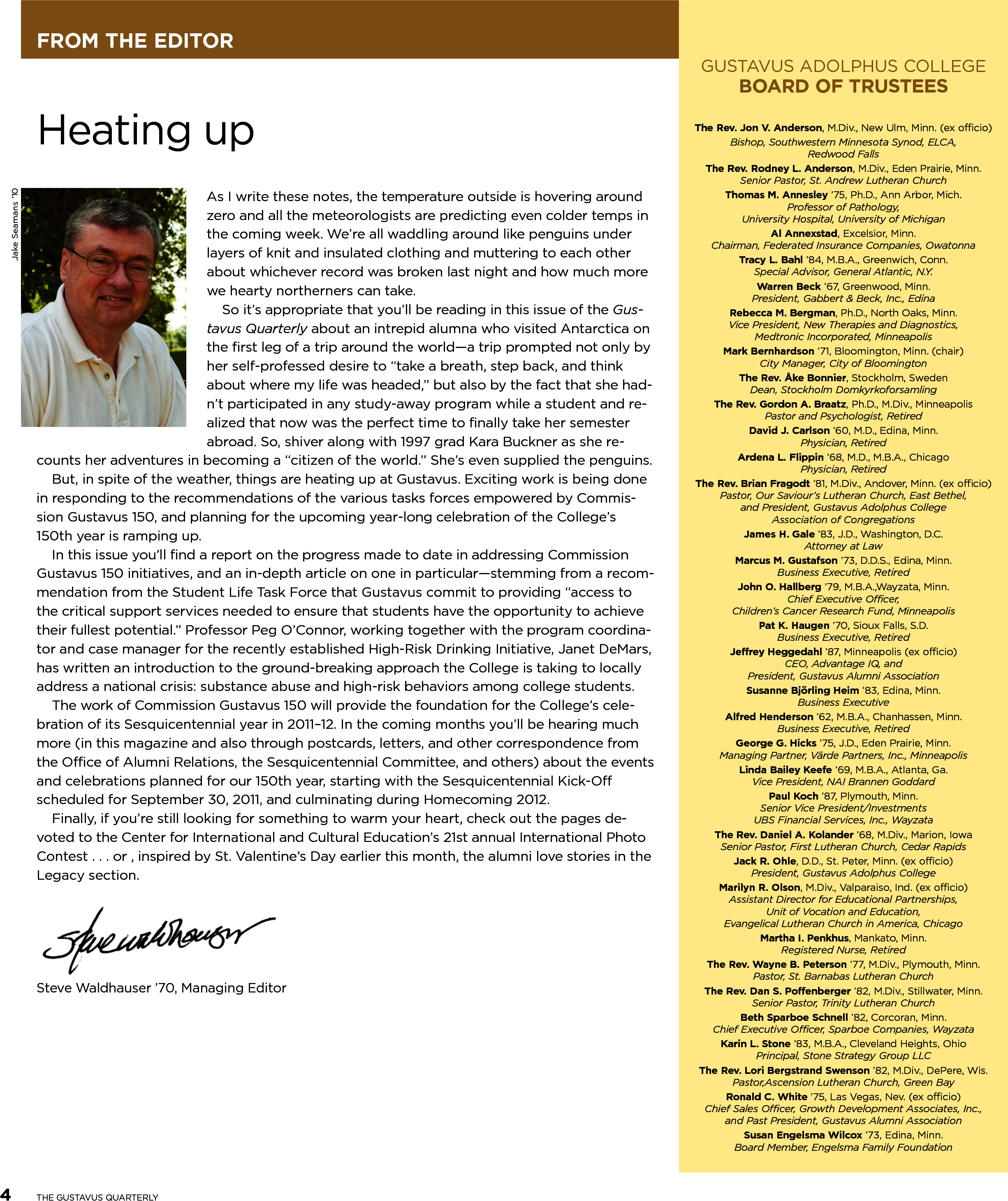 quarterly page