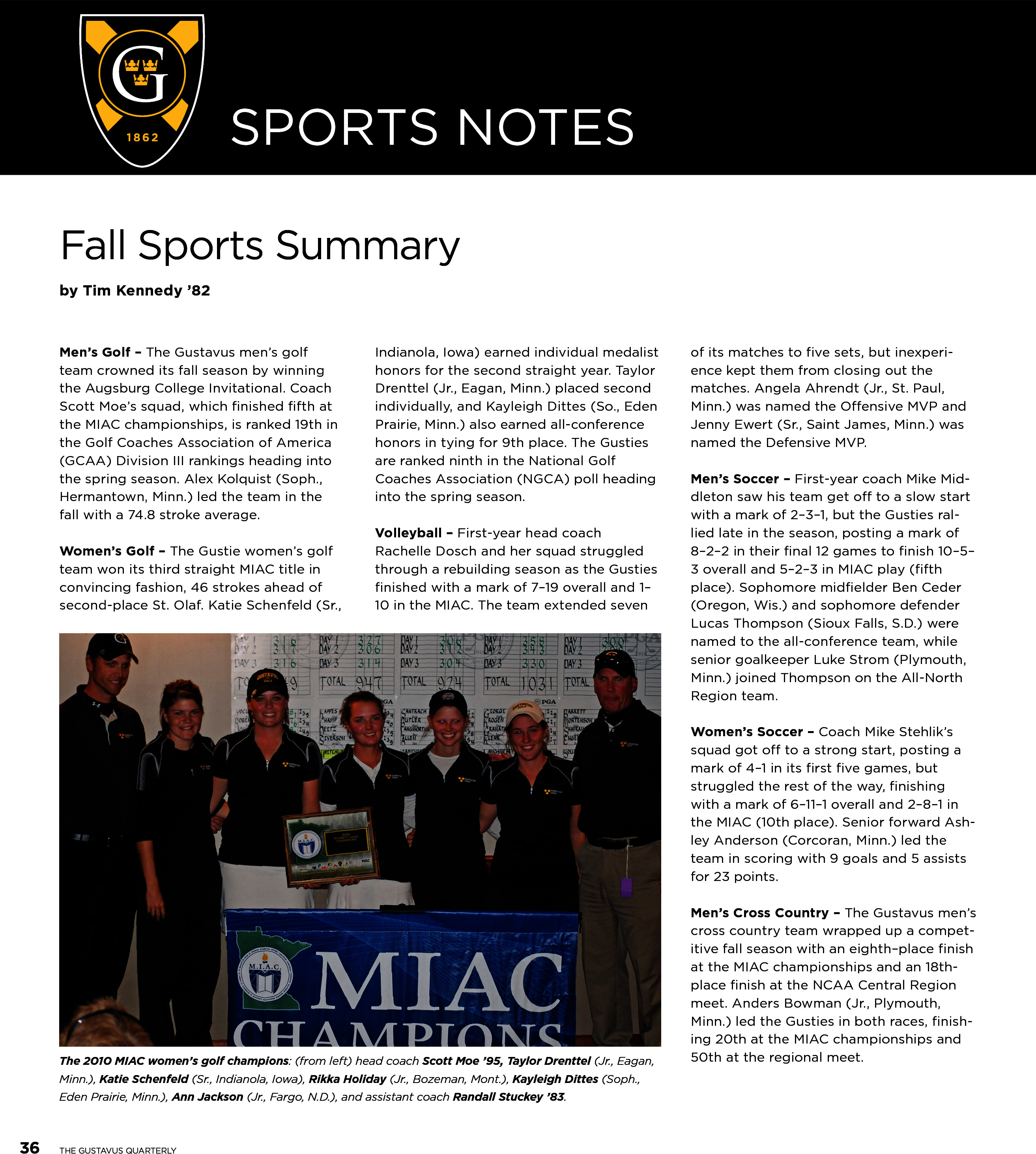 quarterly page
