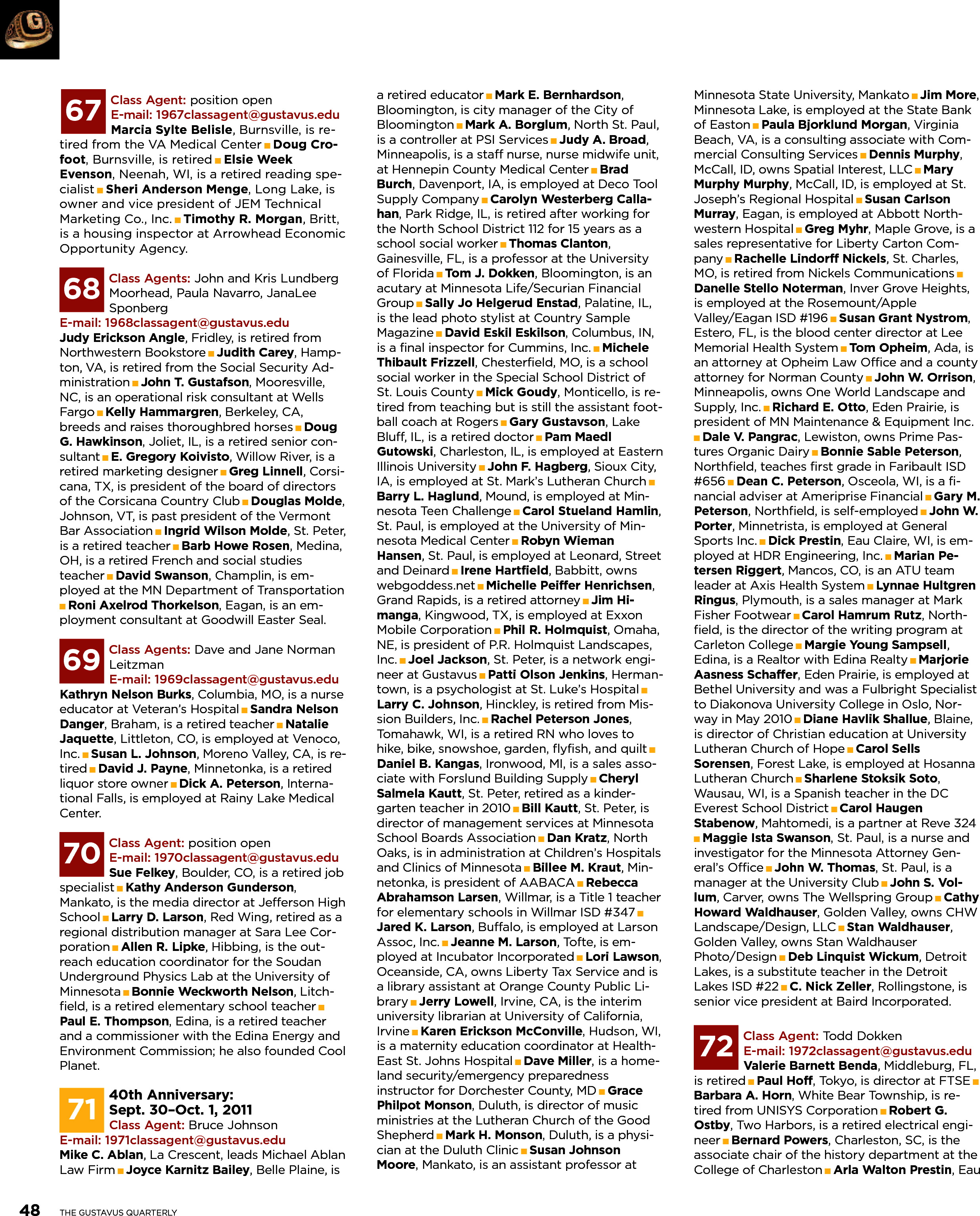 quarterly page