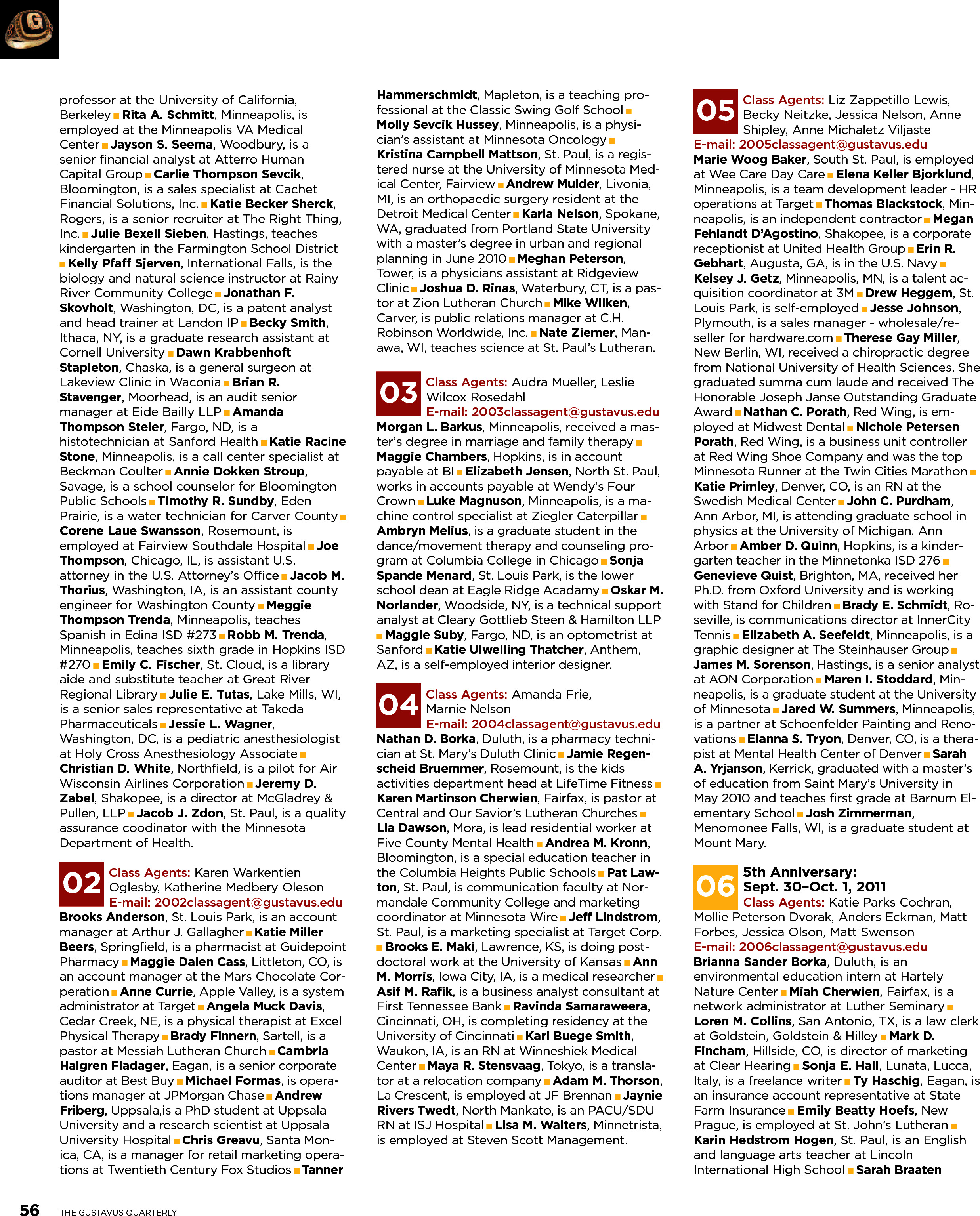 quarterly page