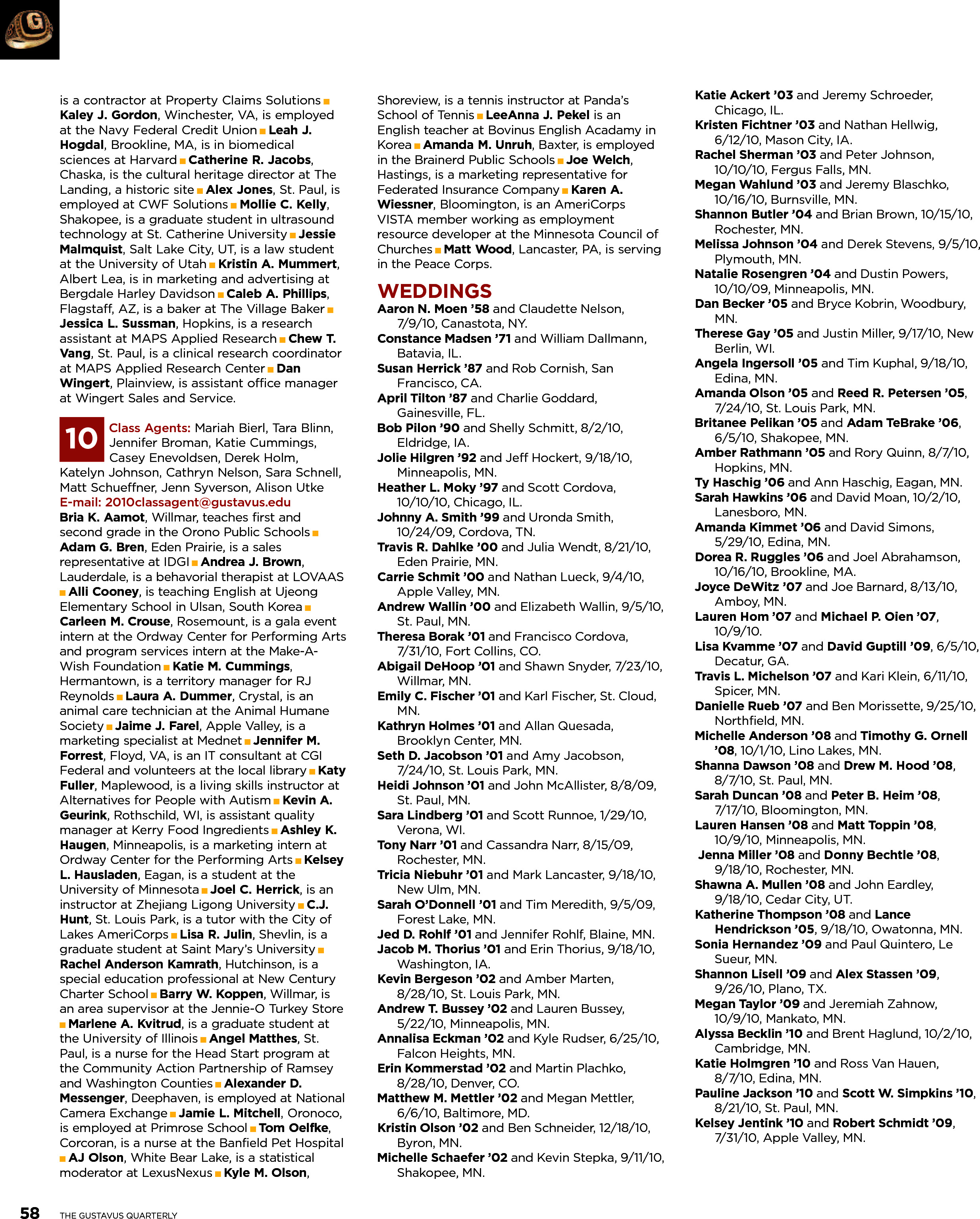 quarterly page