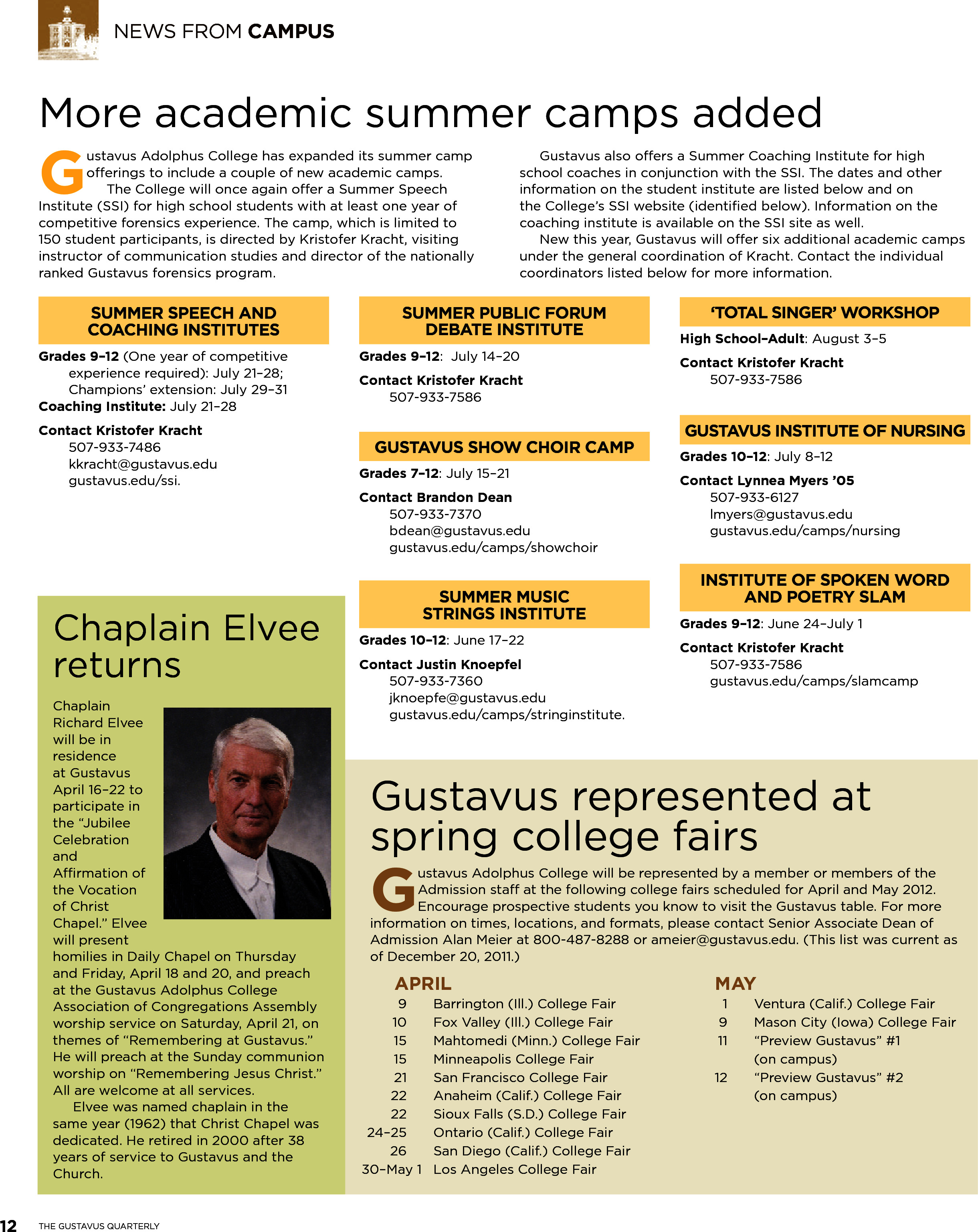 quarterly page