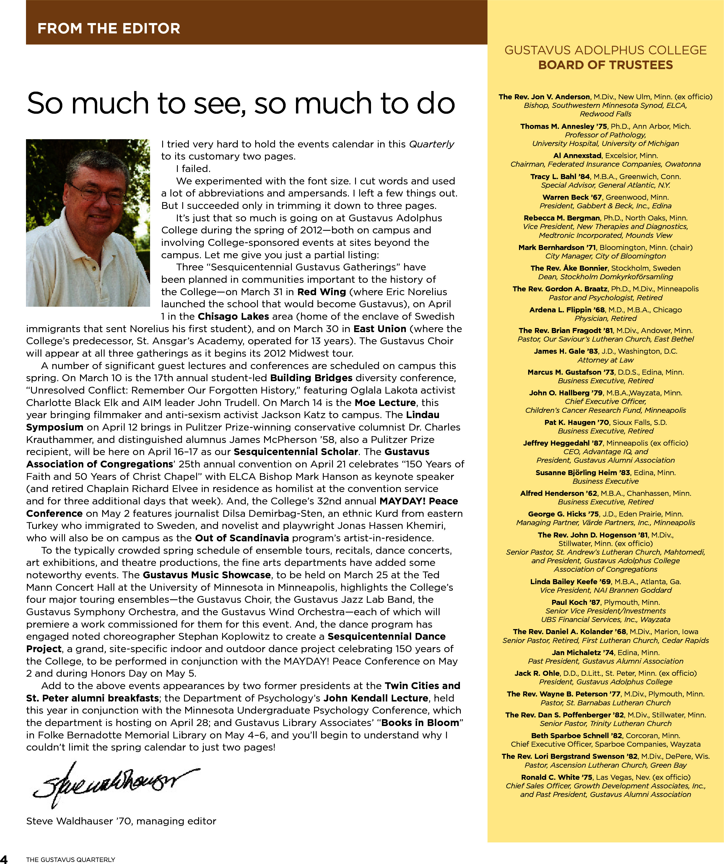 quarterly page