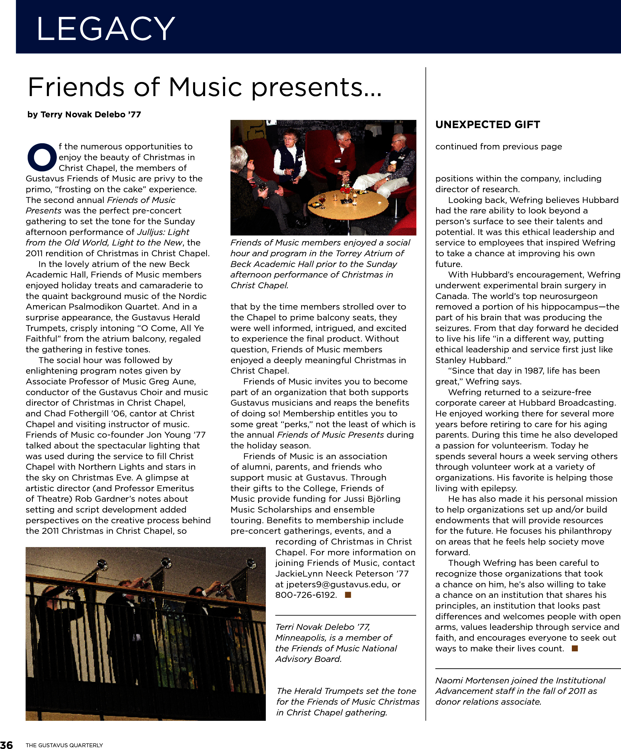 quarterly page