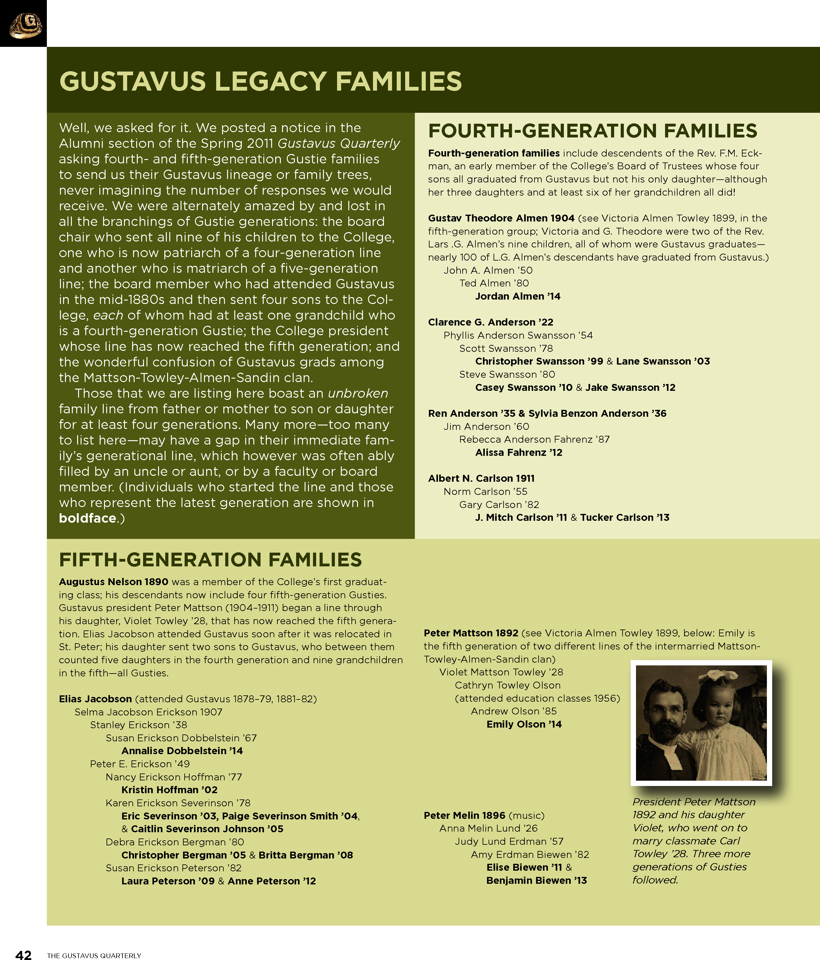 quarterly page