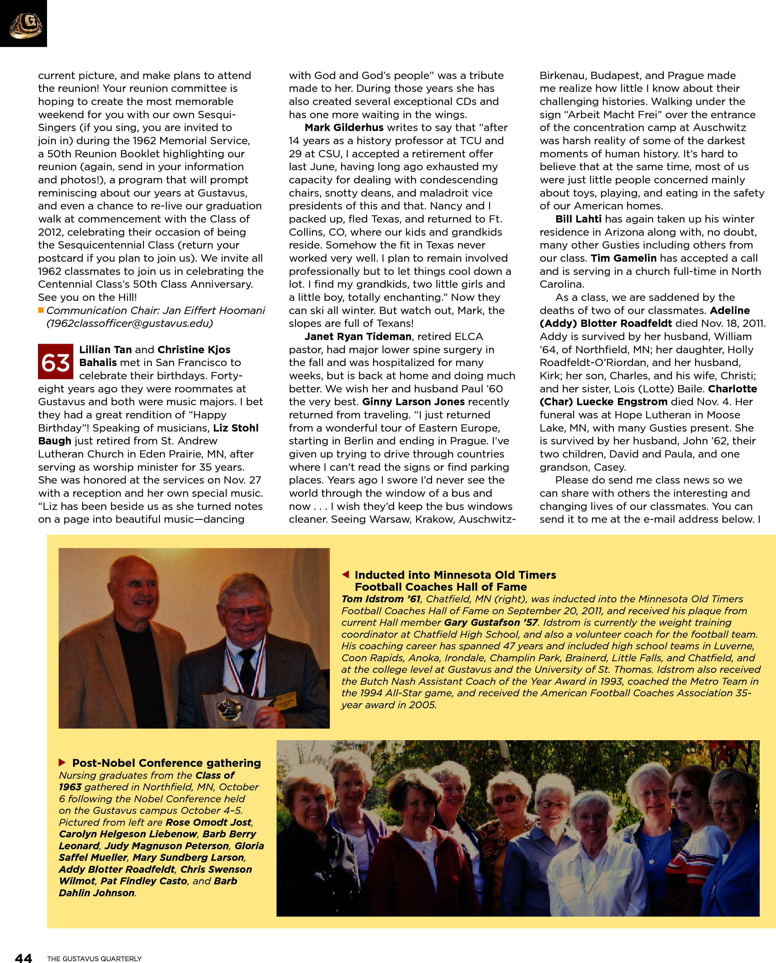 quarterly page