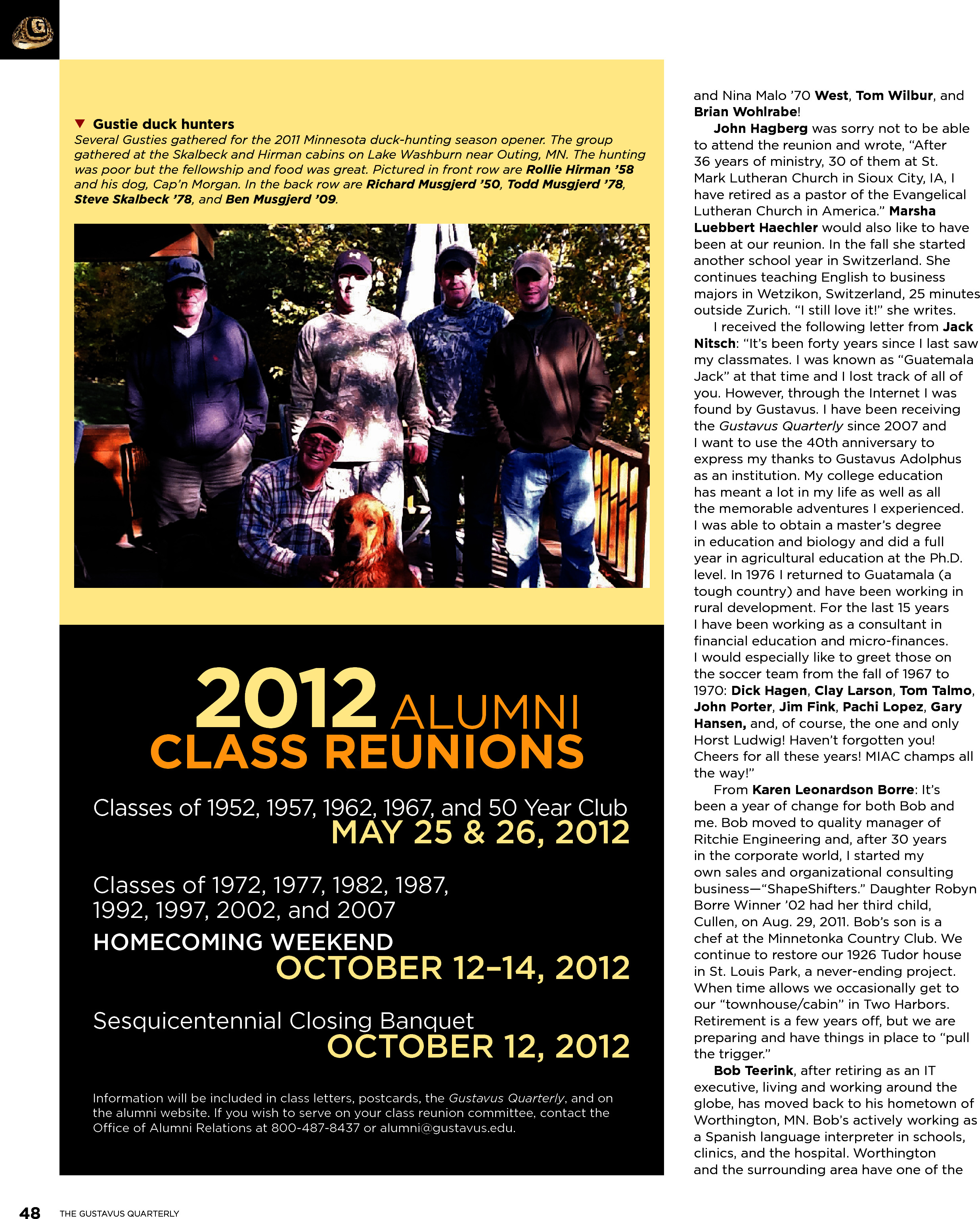 quarterly page