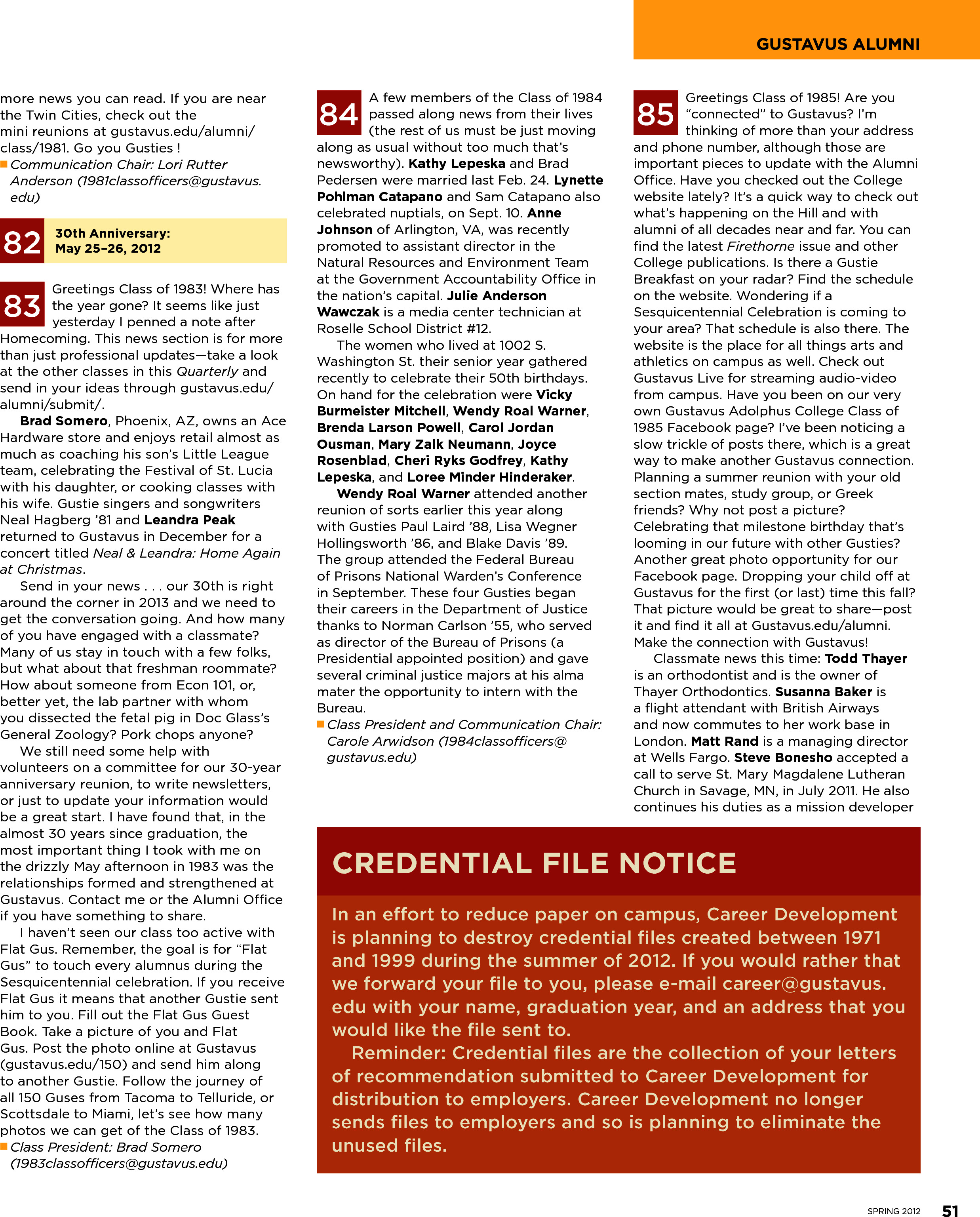 quarterly page