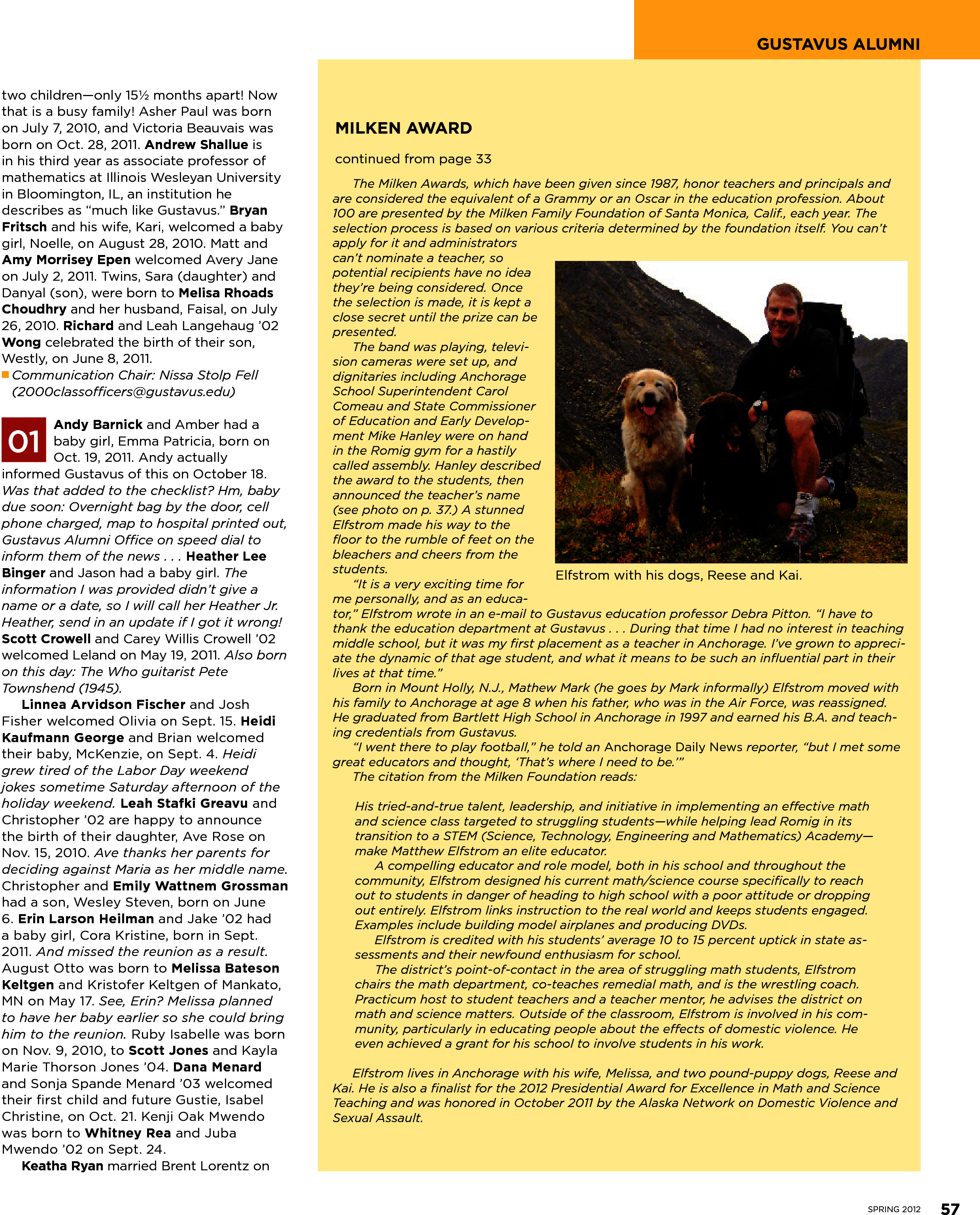 quarterly page