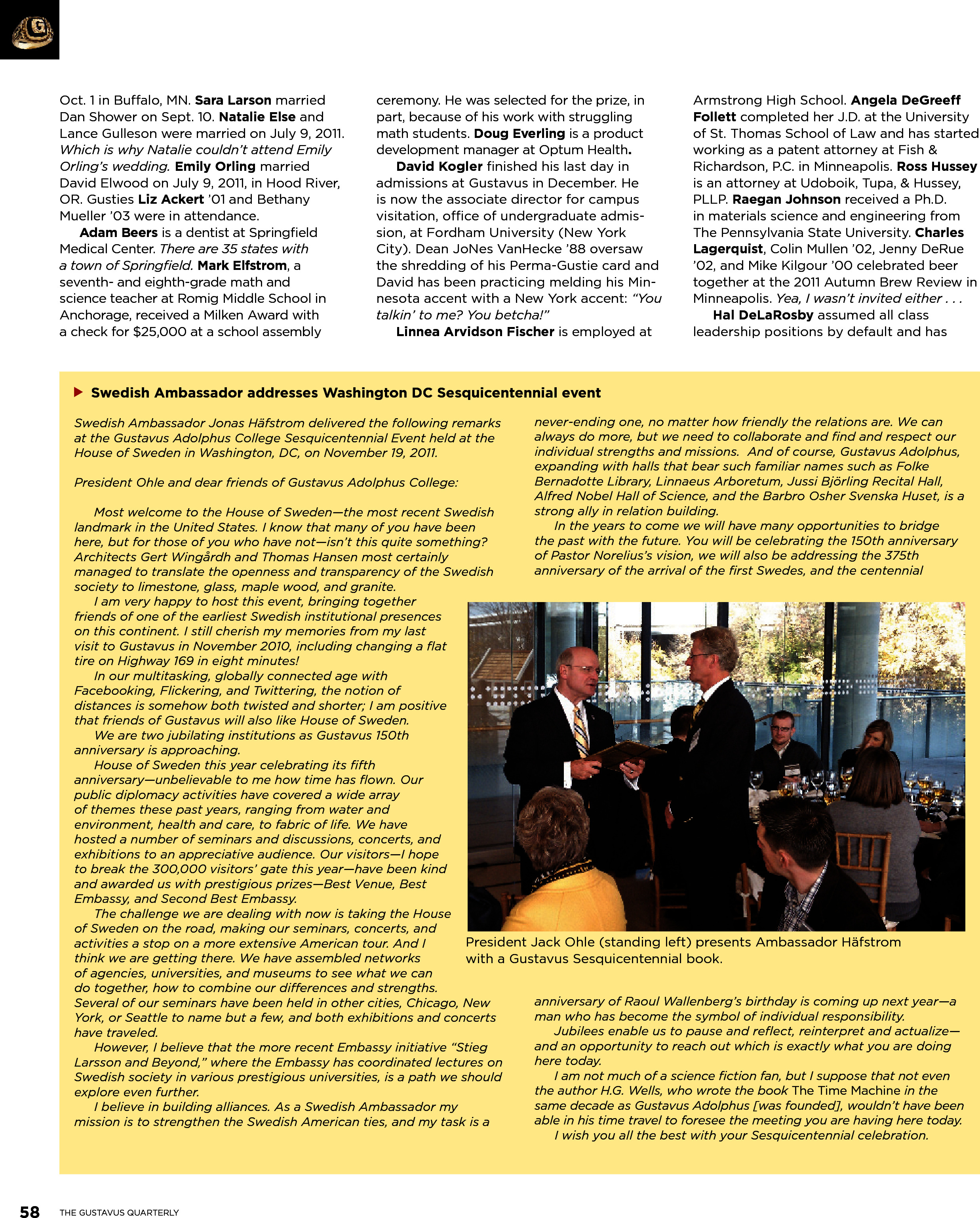 quarterly page