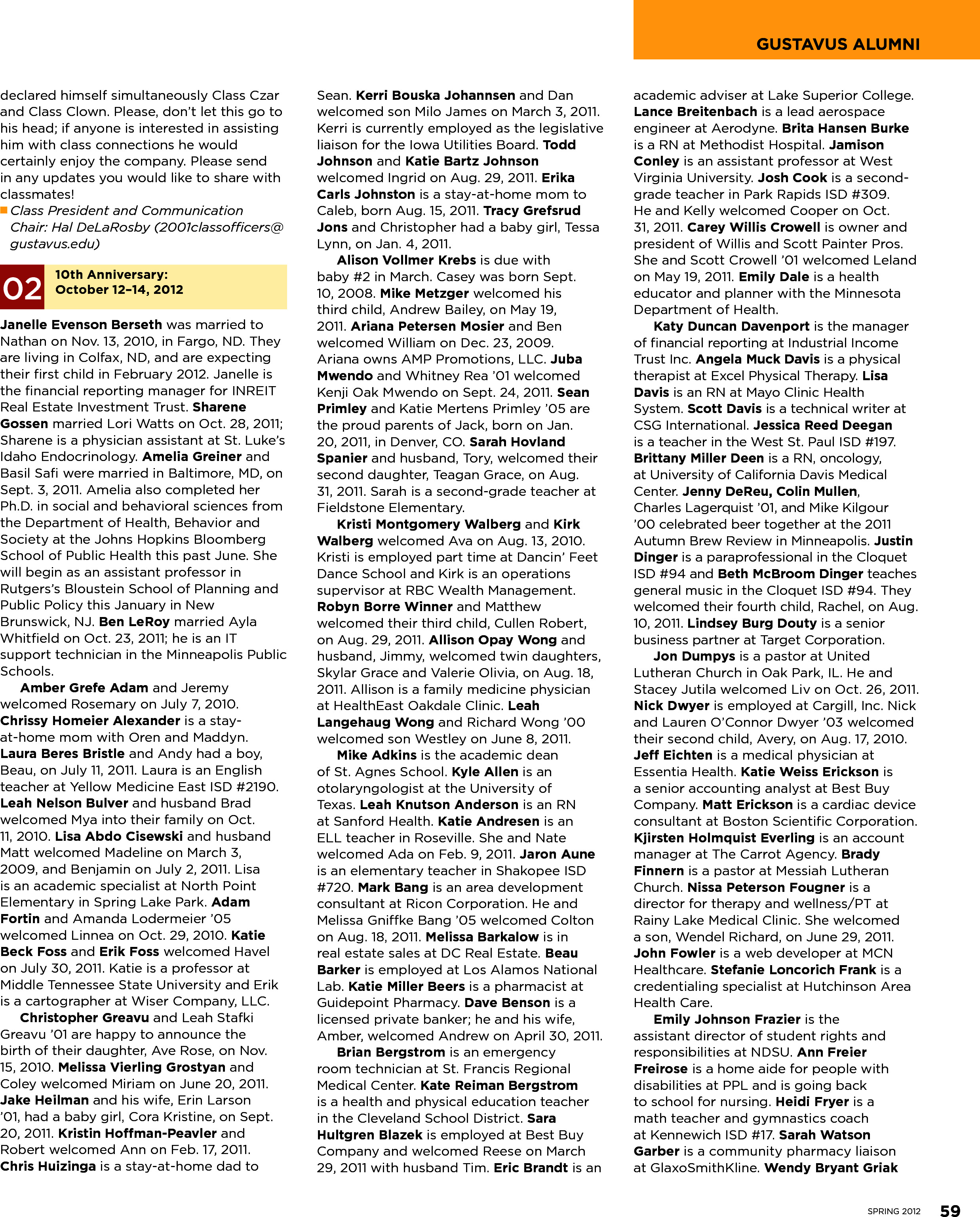 quarterly page