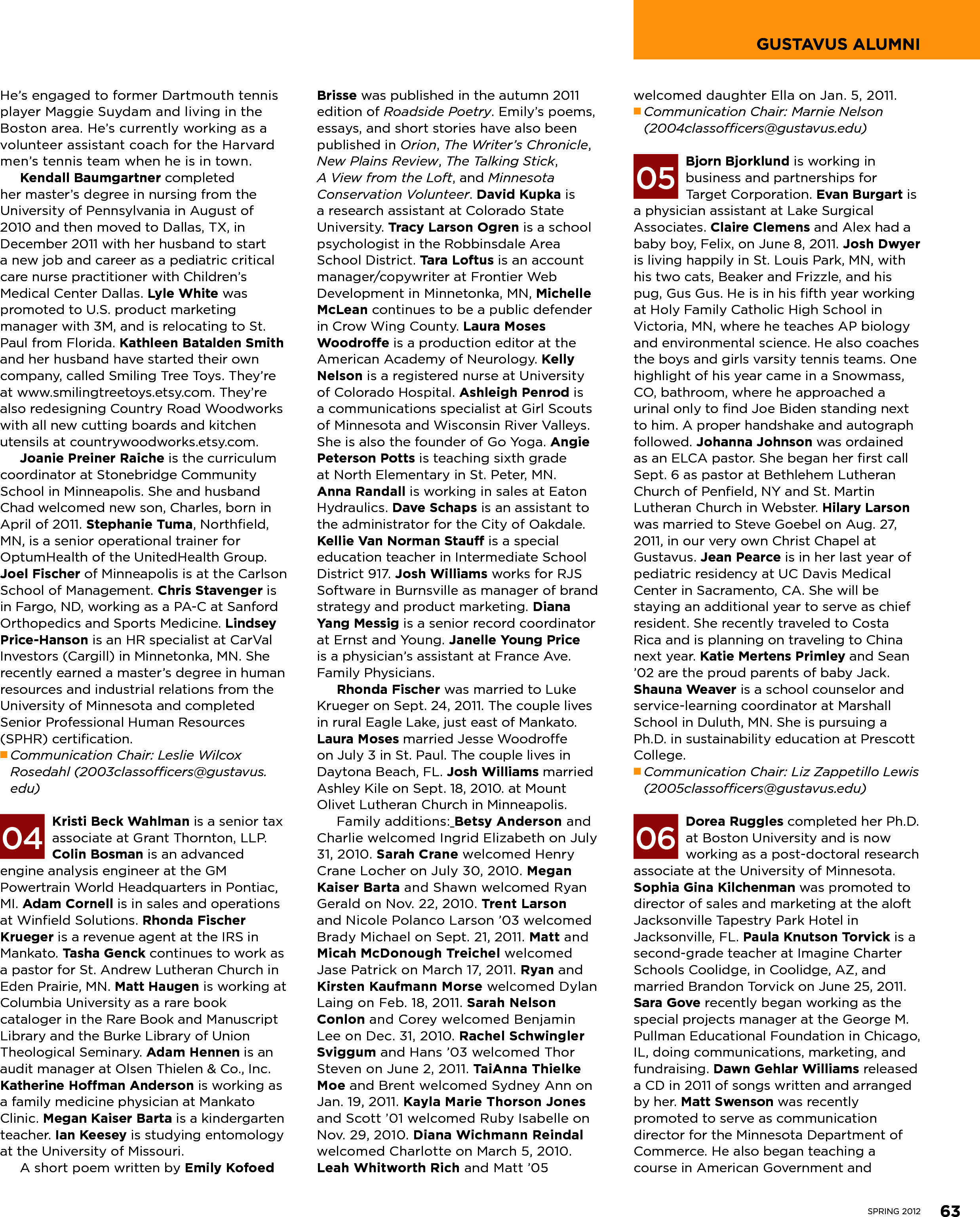 quarterly page