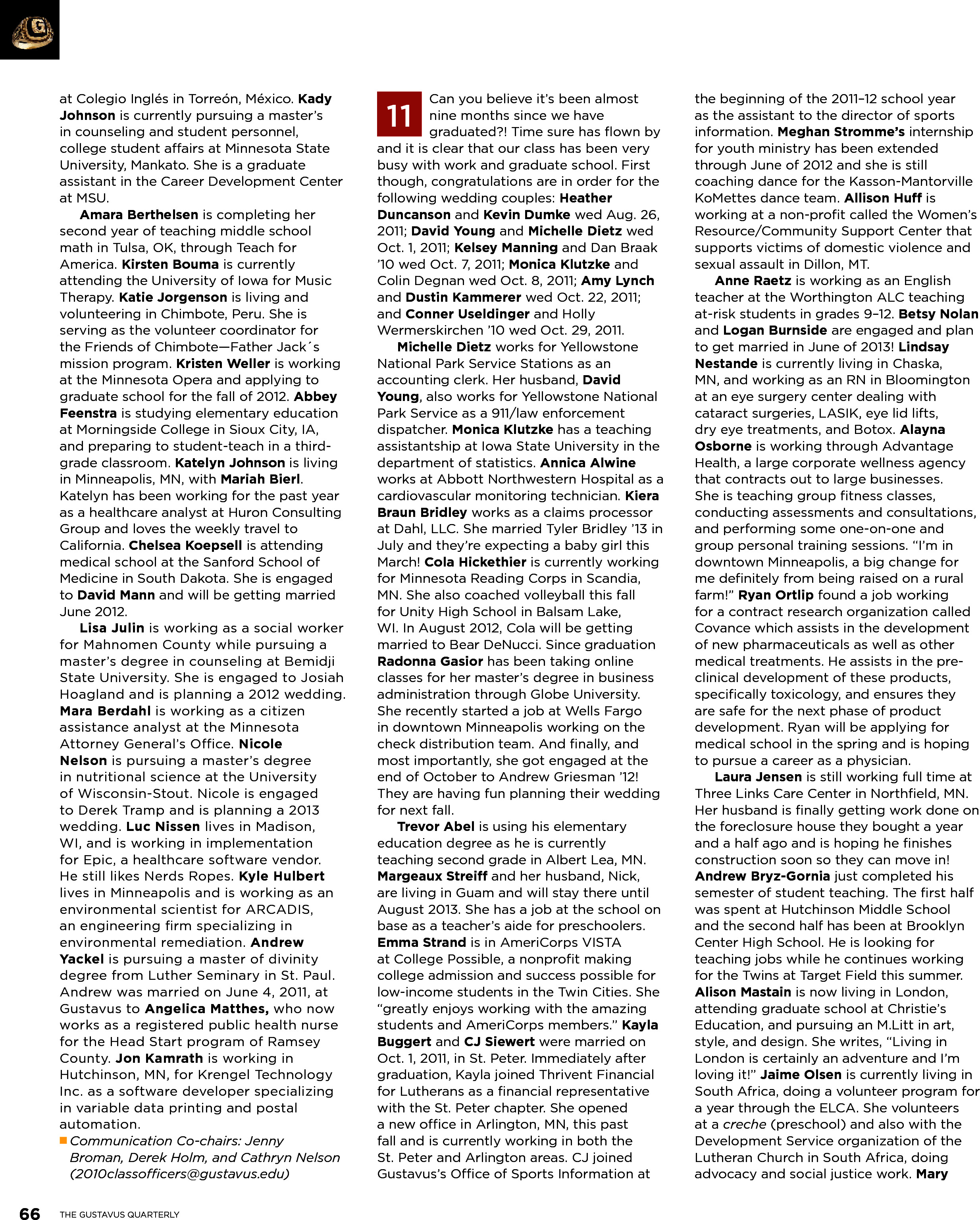 quarterly page
