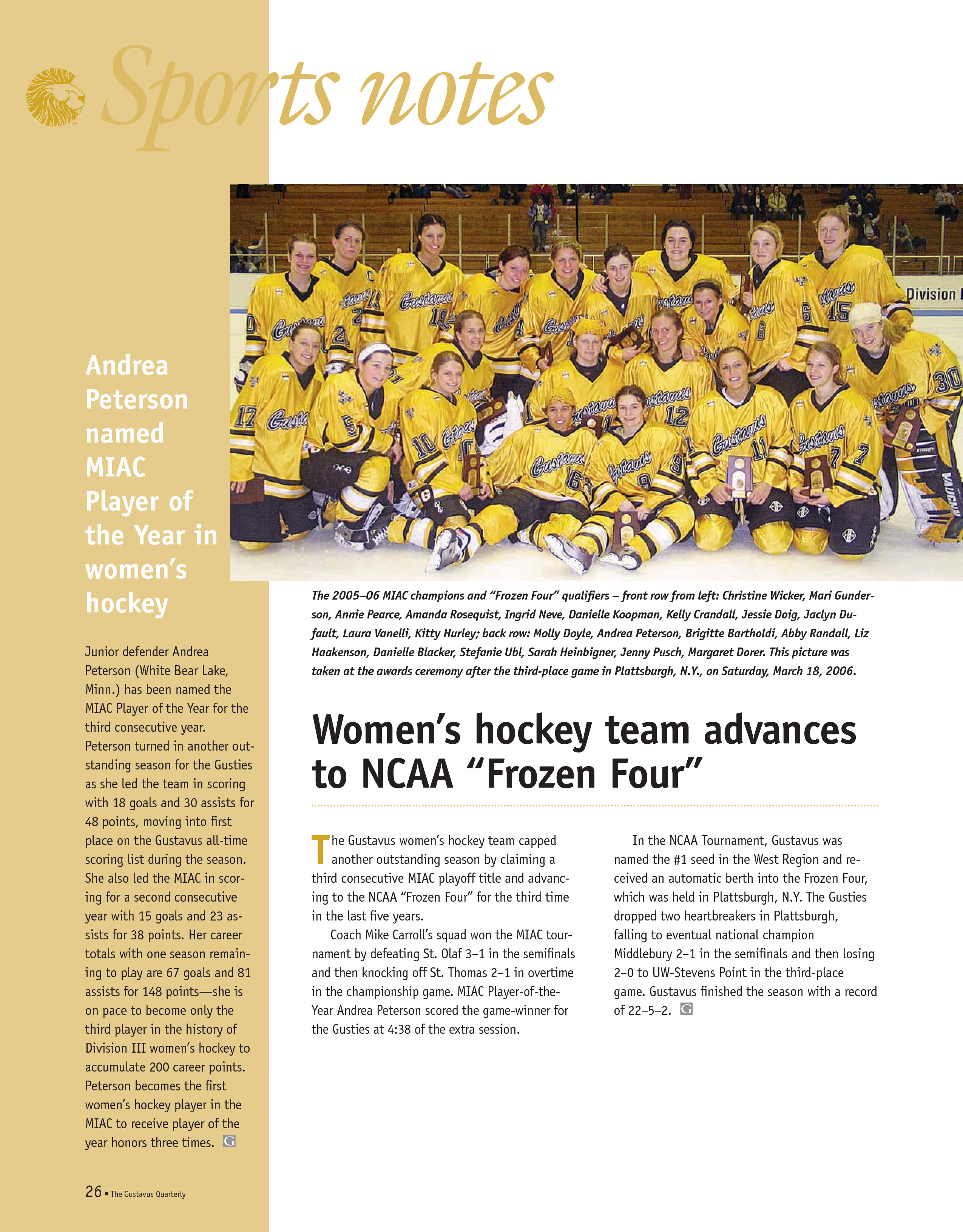 quarterly page