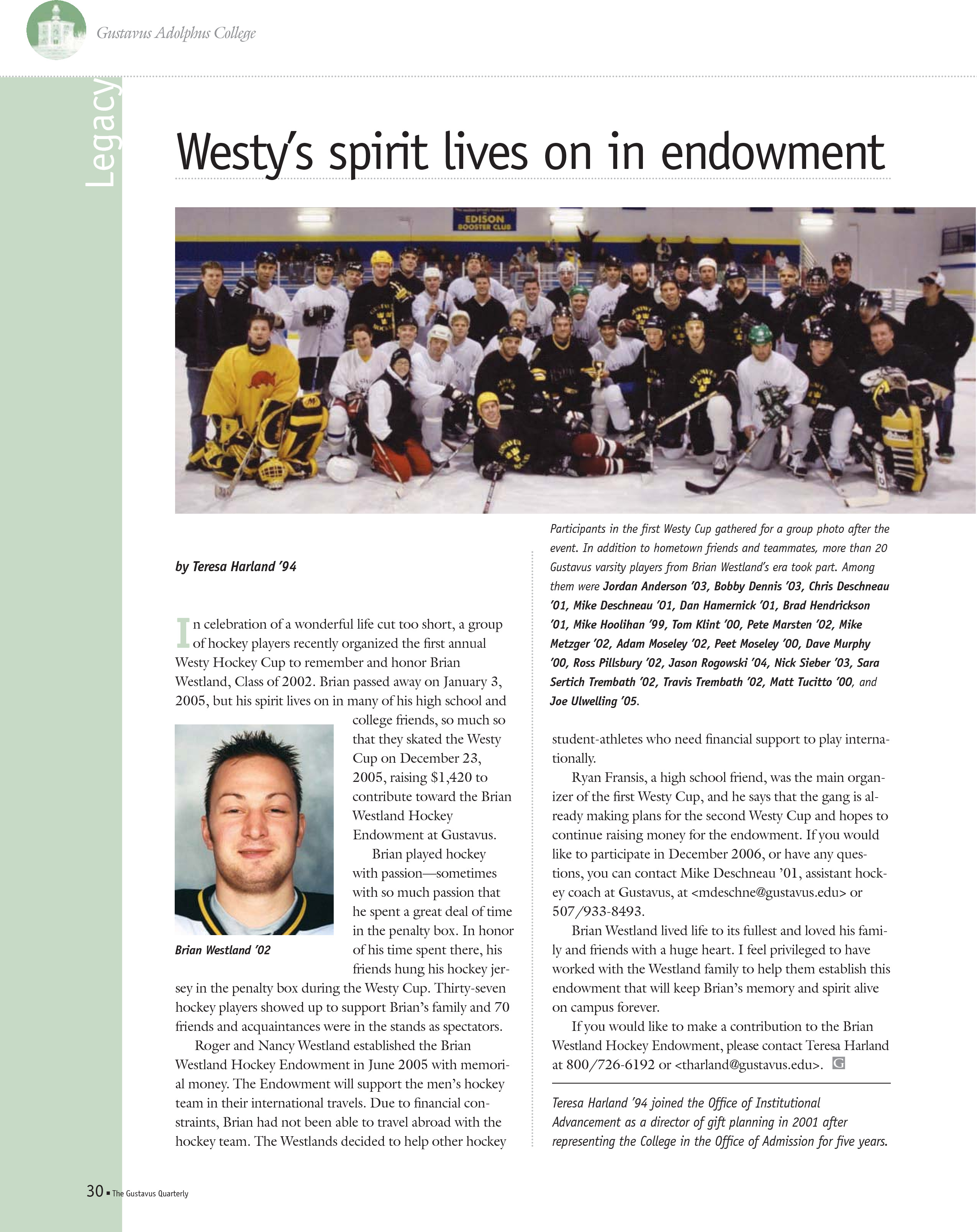 quarterly page