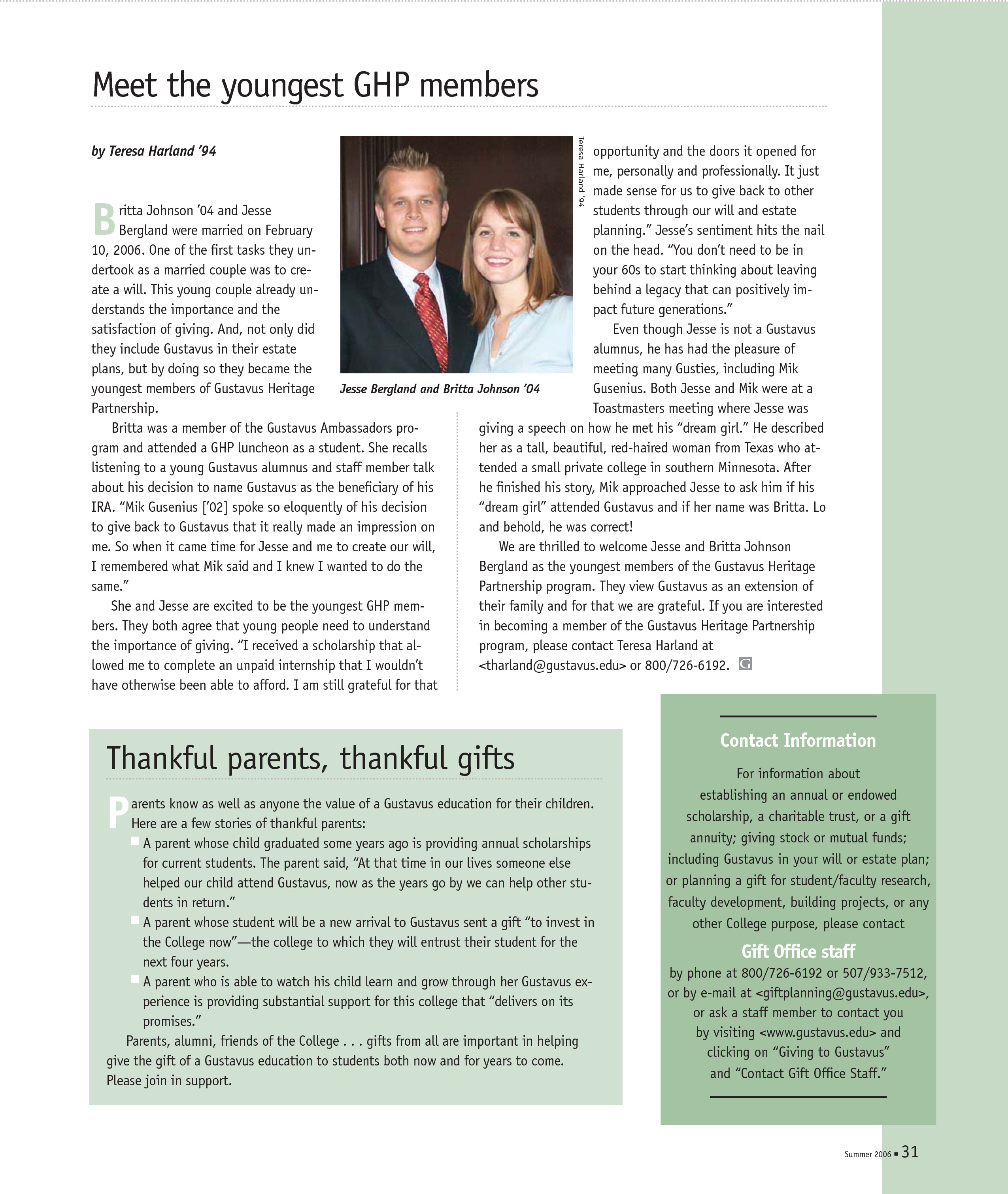 quarterly page