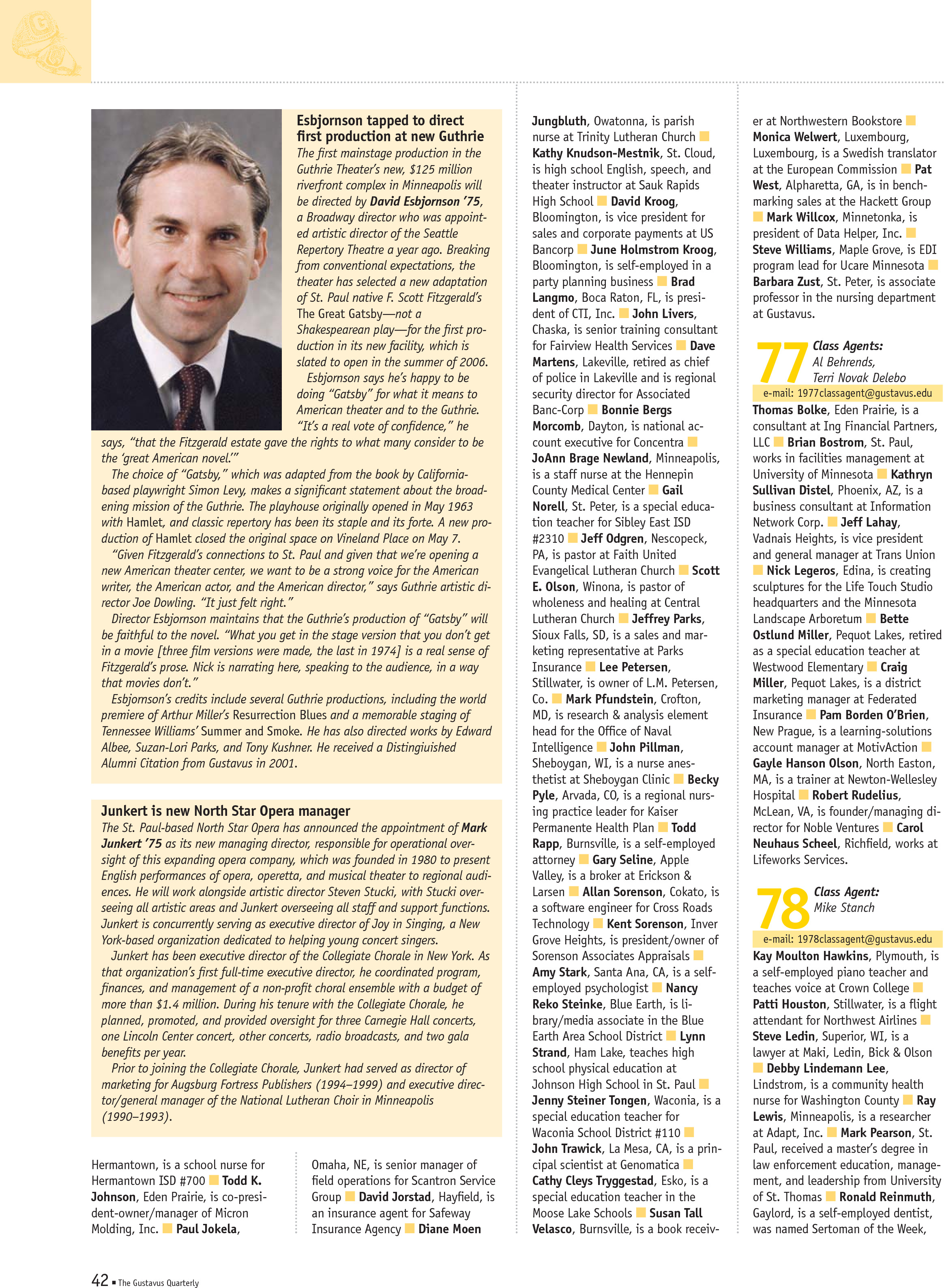 quarterly page