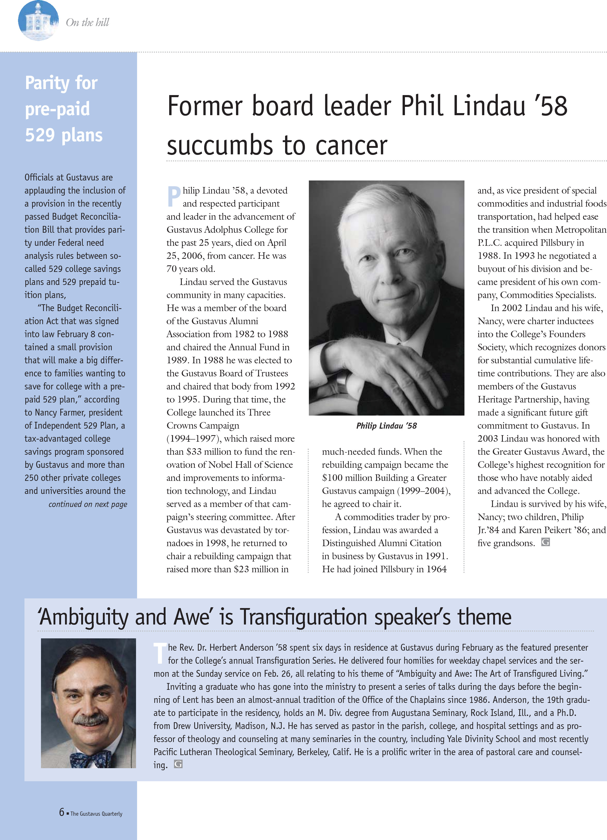 quarterly page