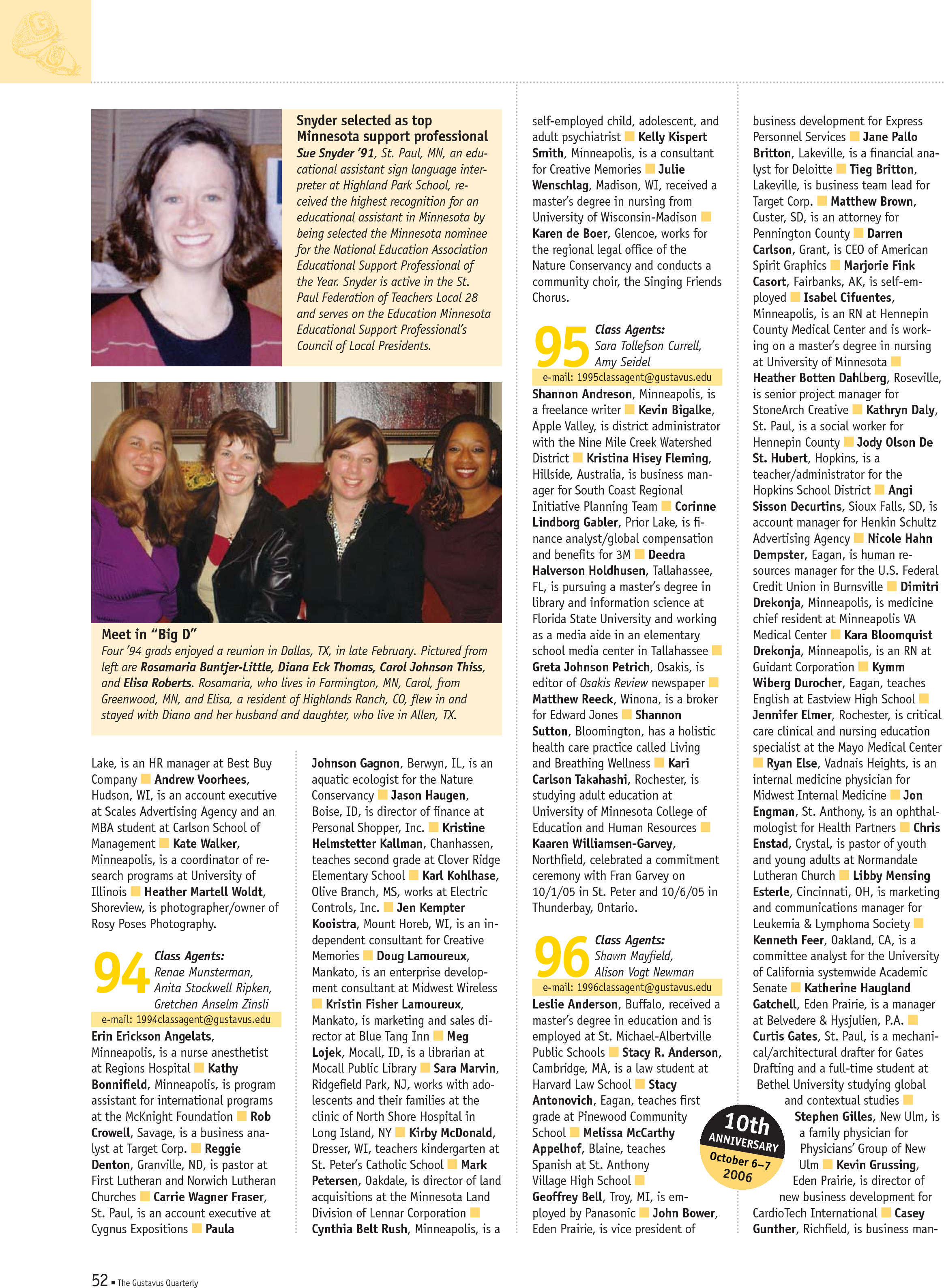 quarterly page