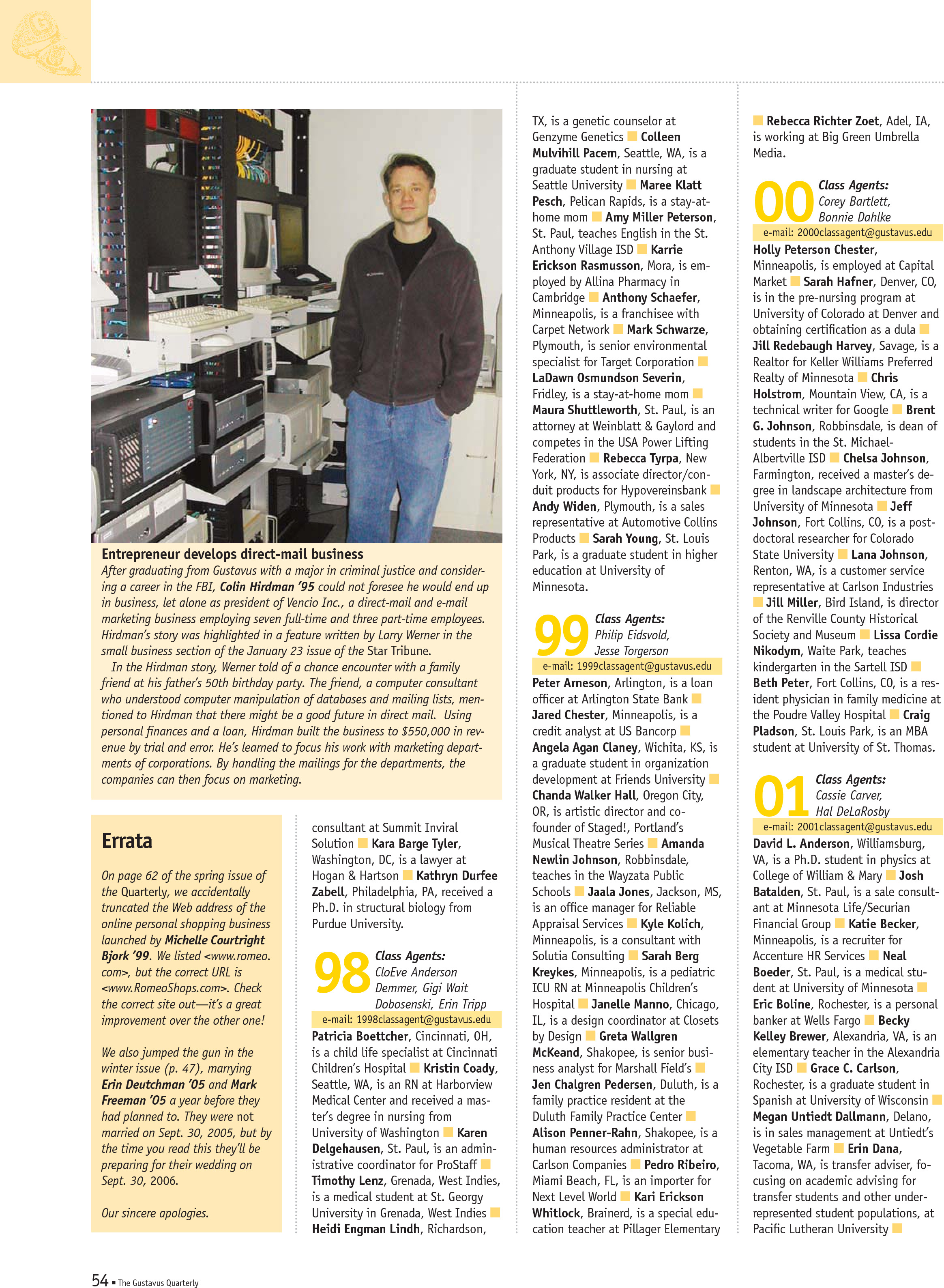 quarterly page