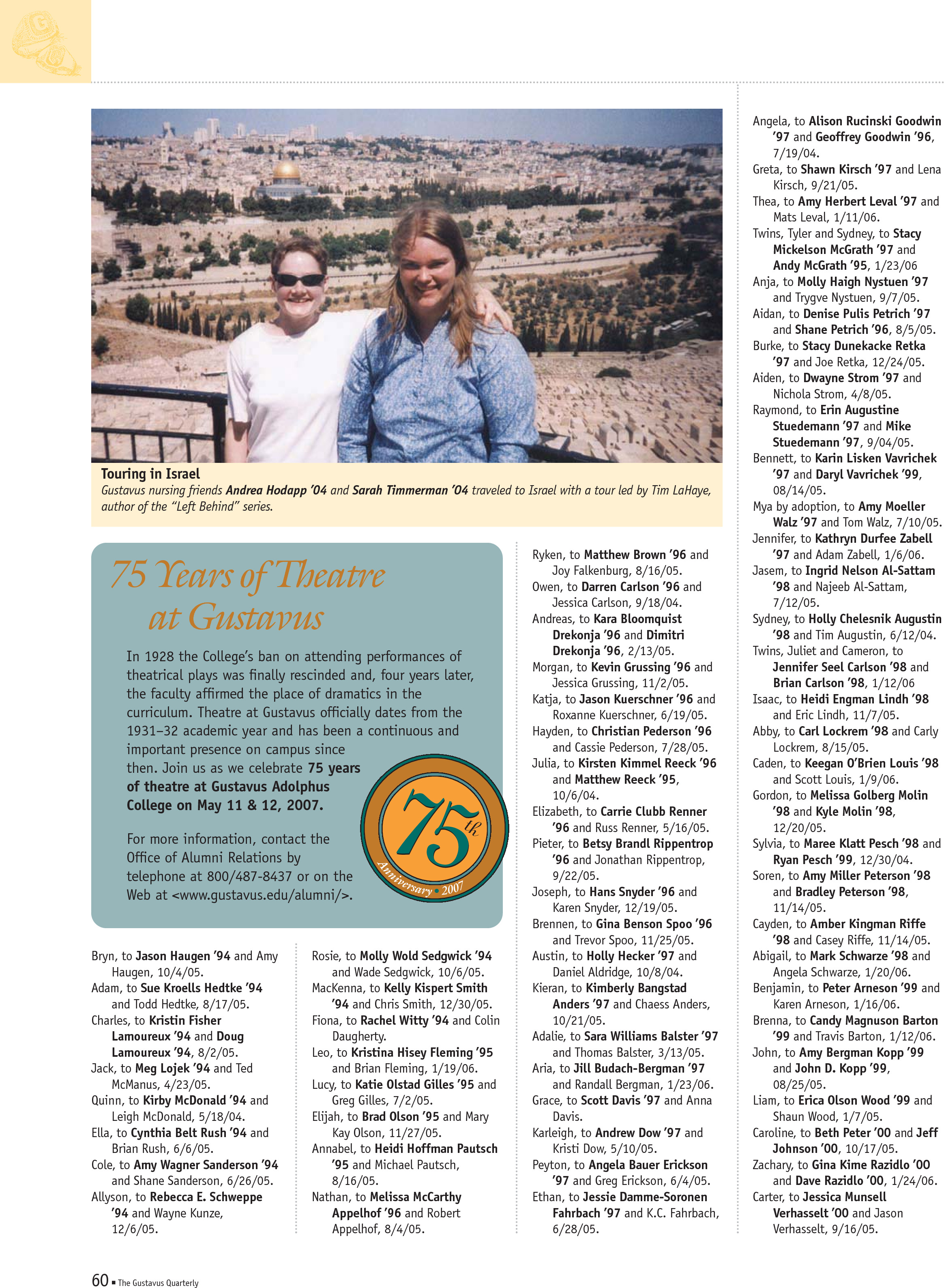 quarterly page