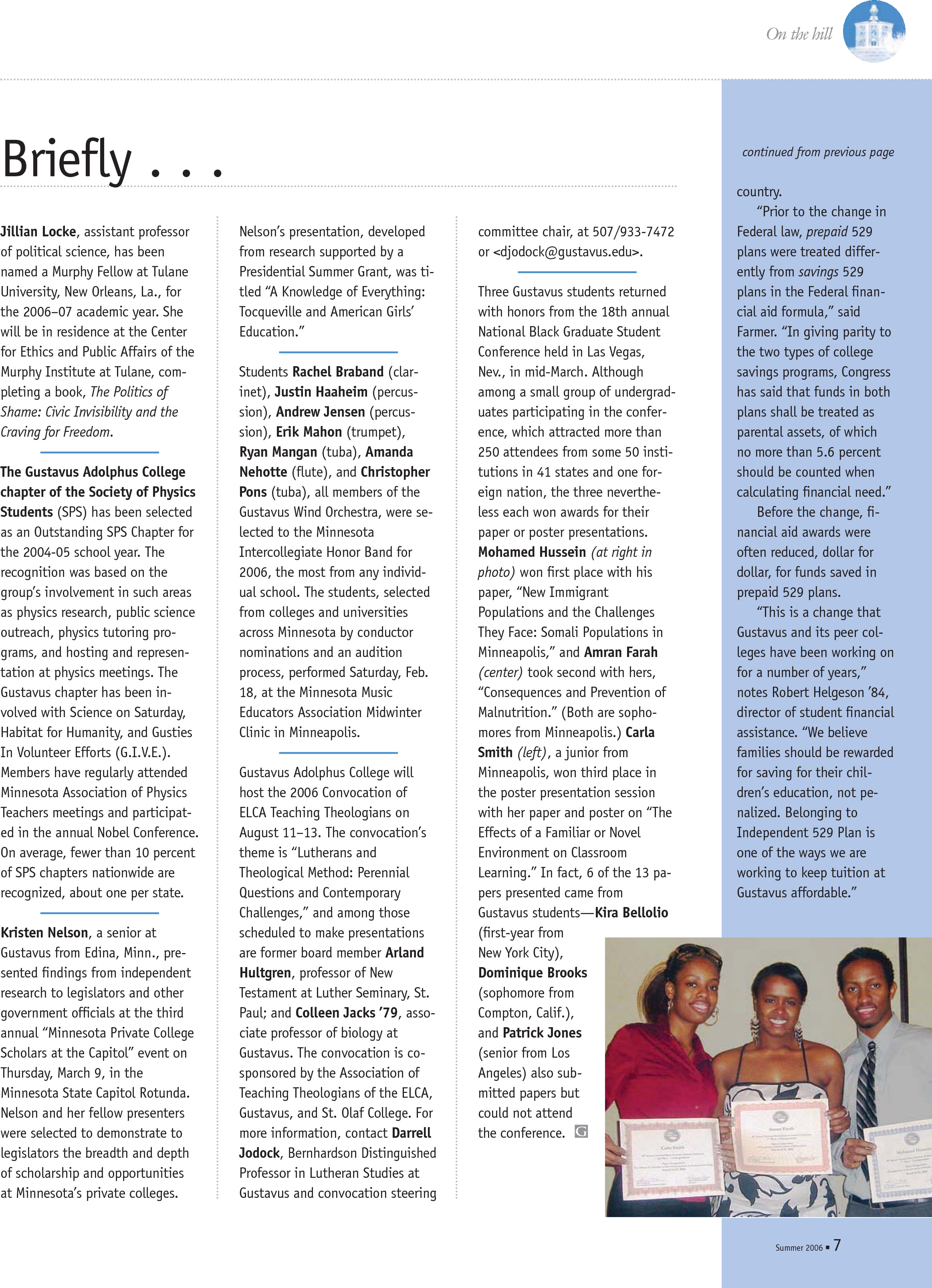 quarterly page