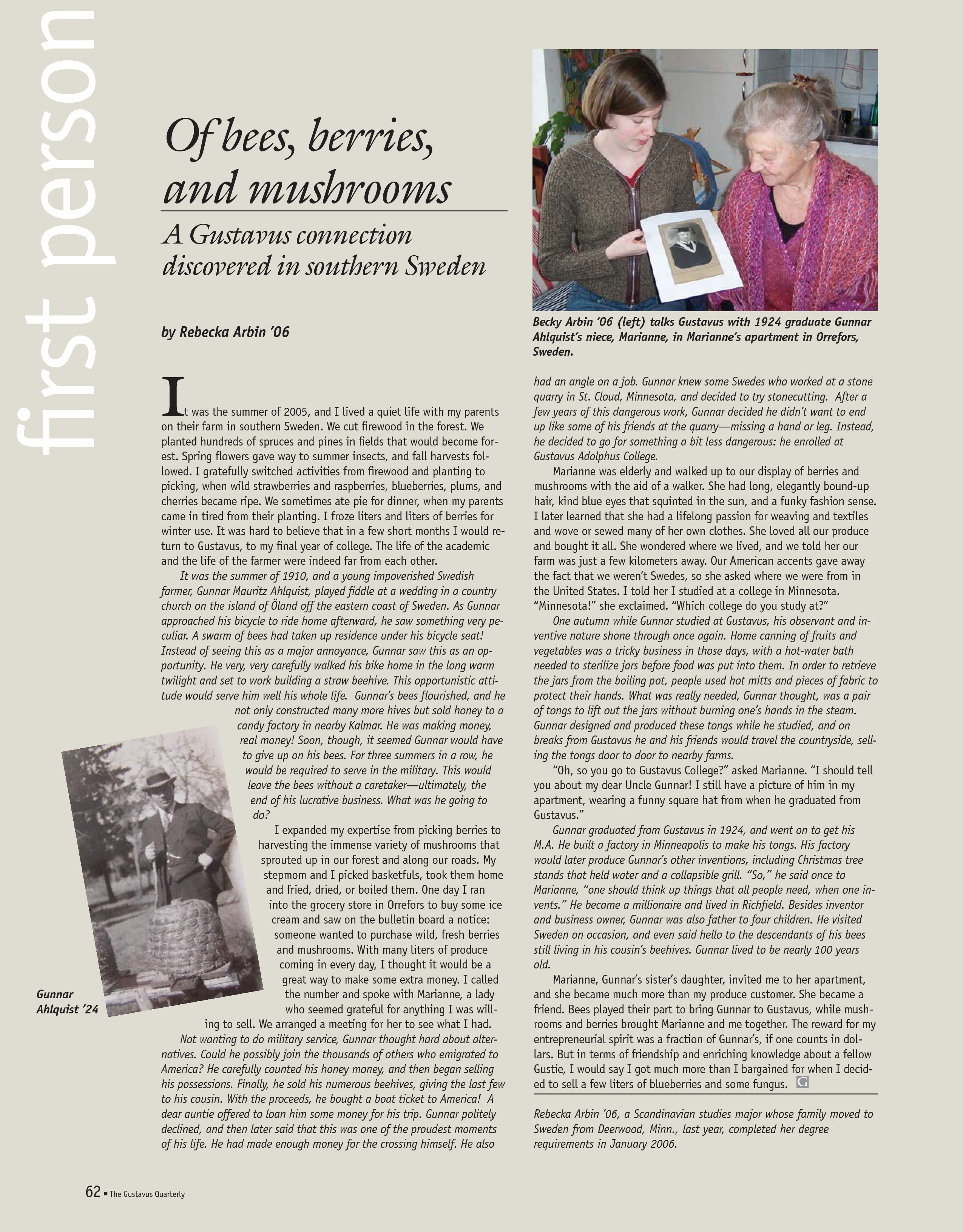 quarterly page