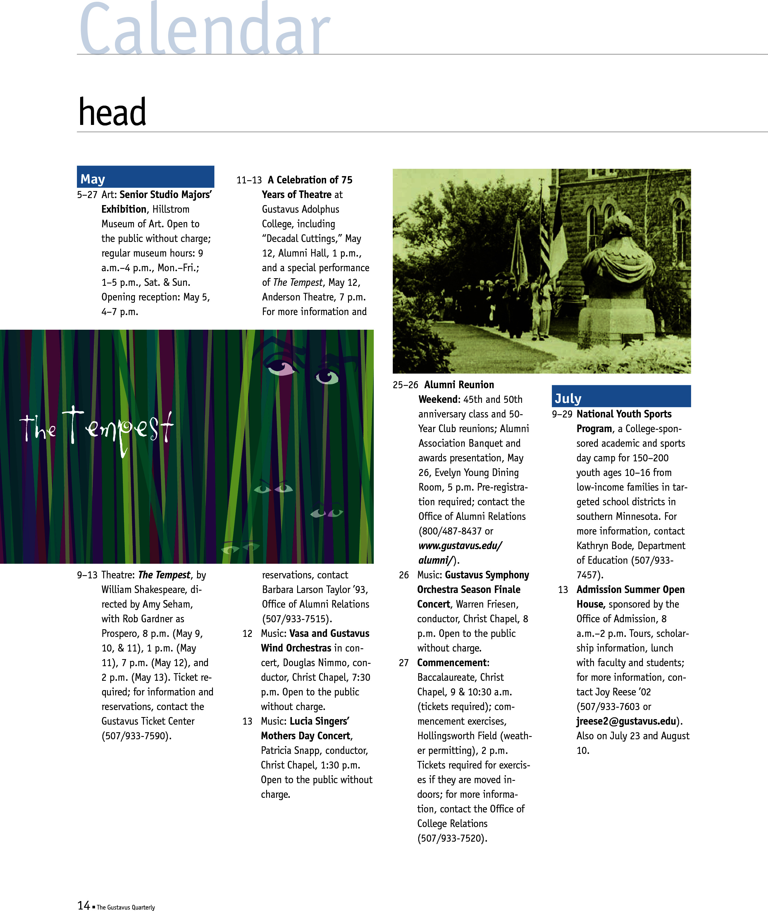quarterly page