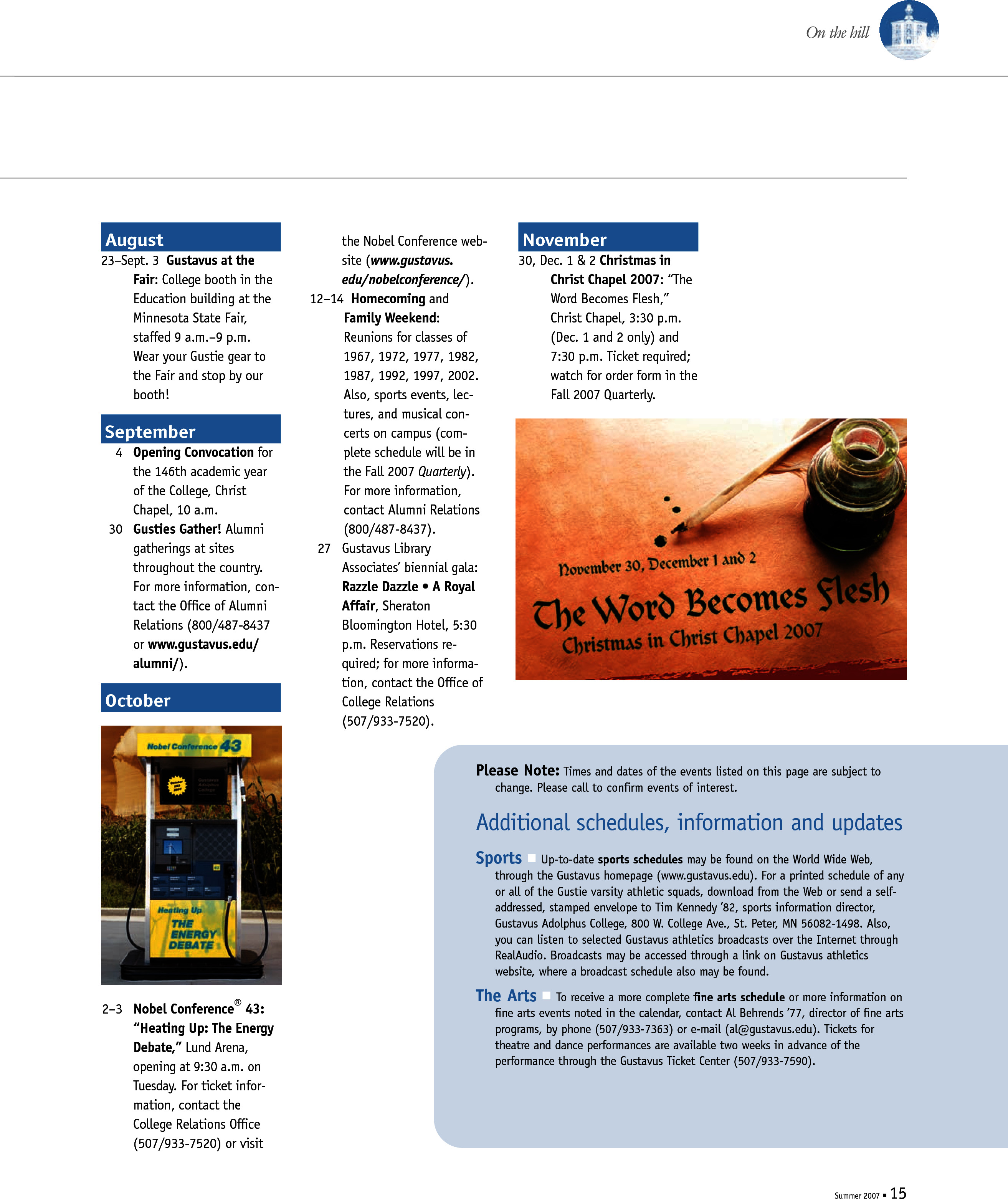 quarterly page