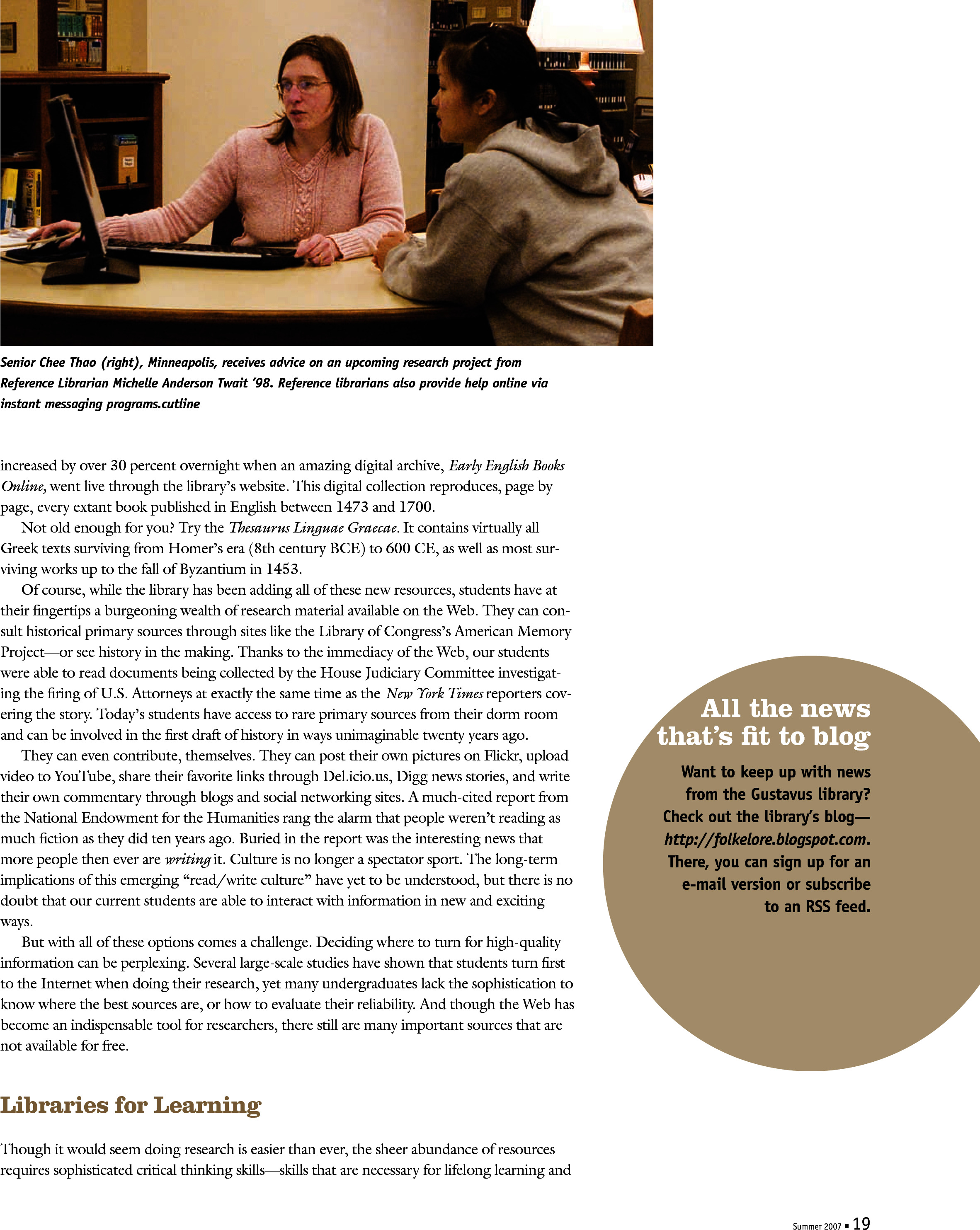 quarterly page