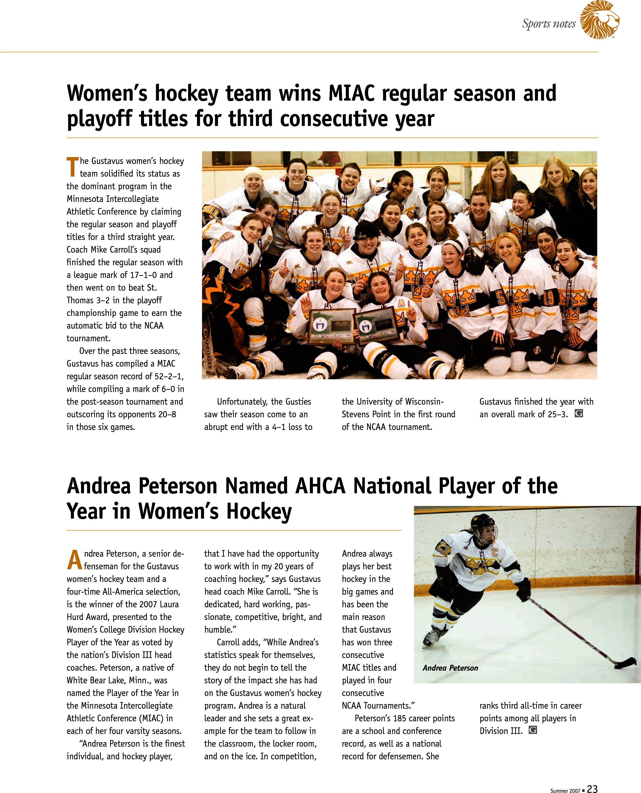 quarterly page