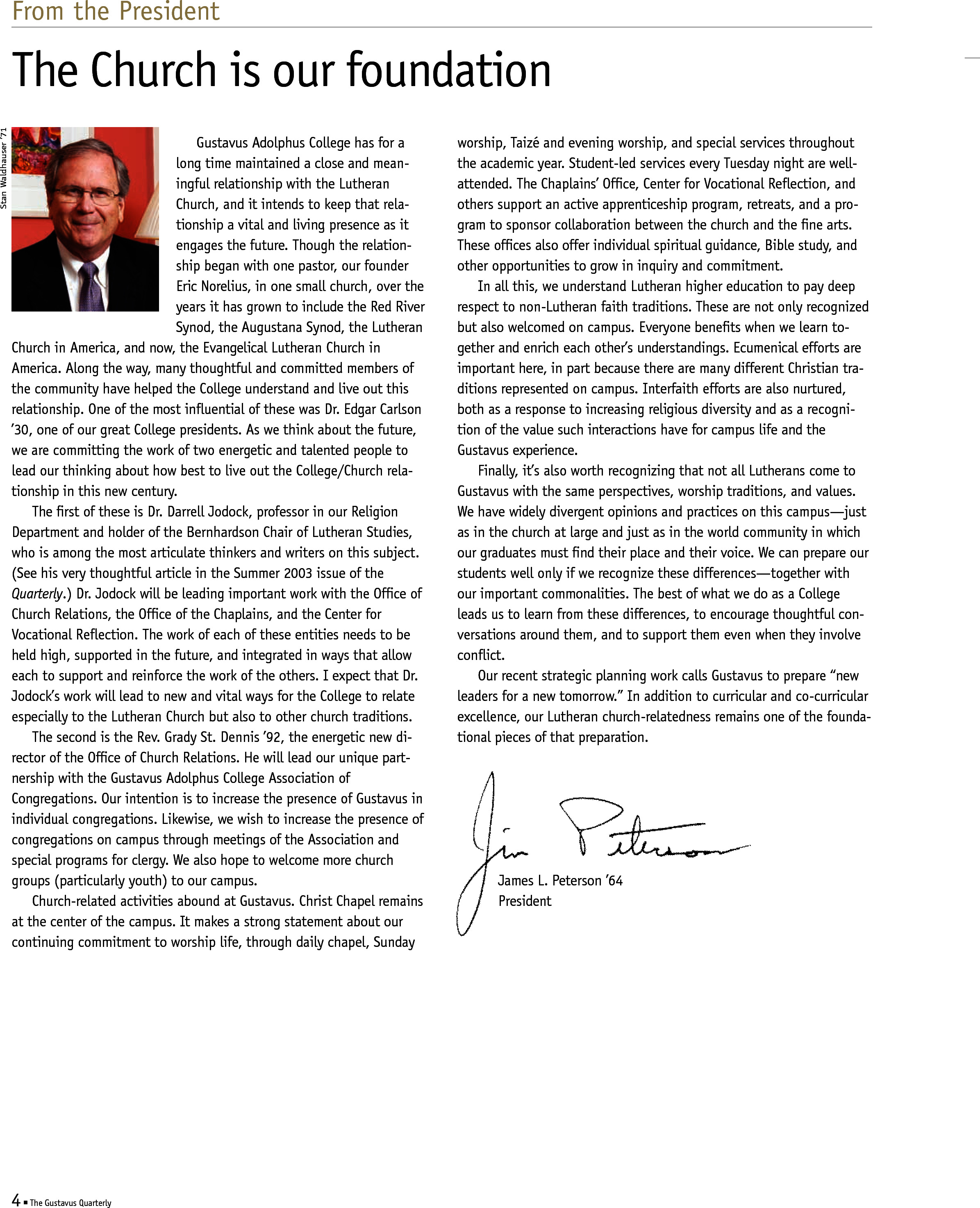 quarterly page