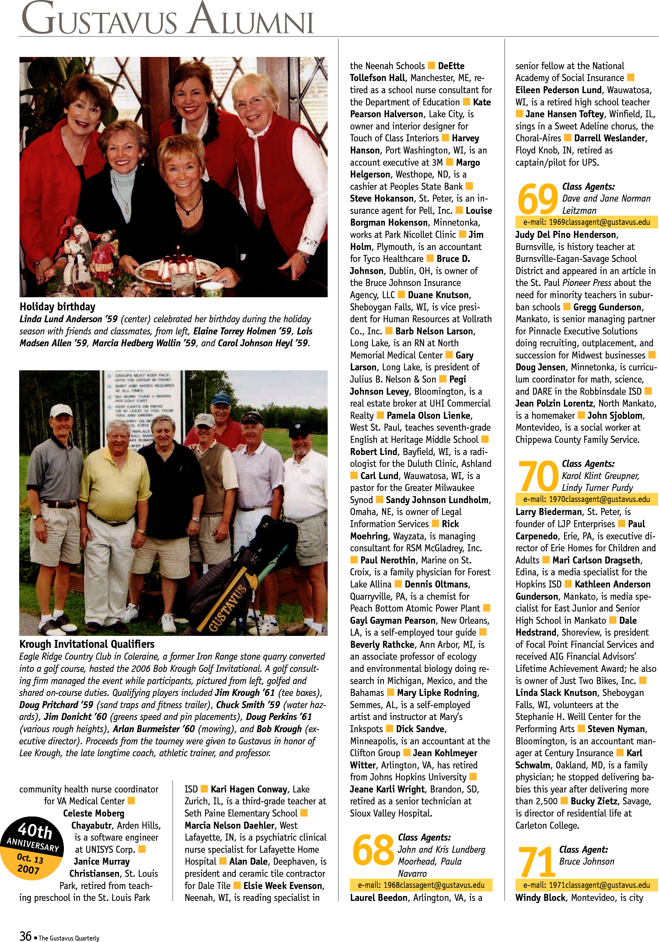quarterly page