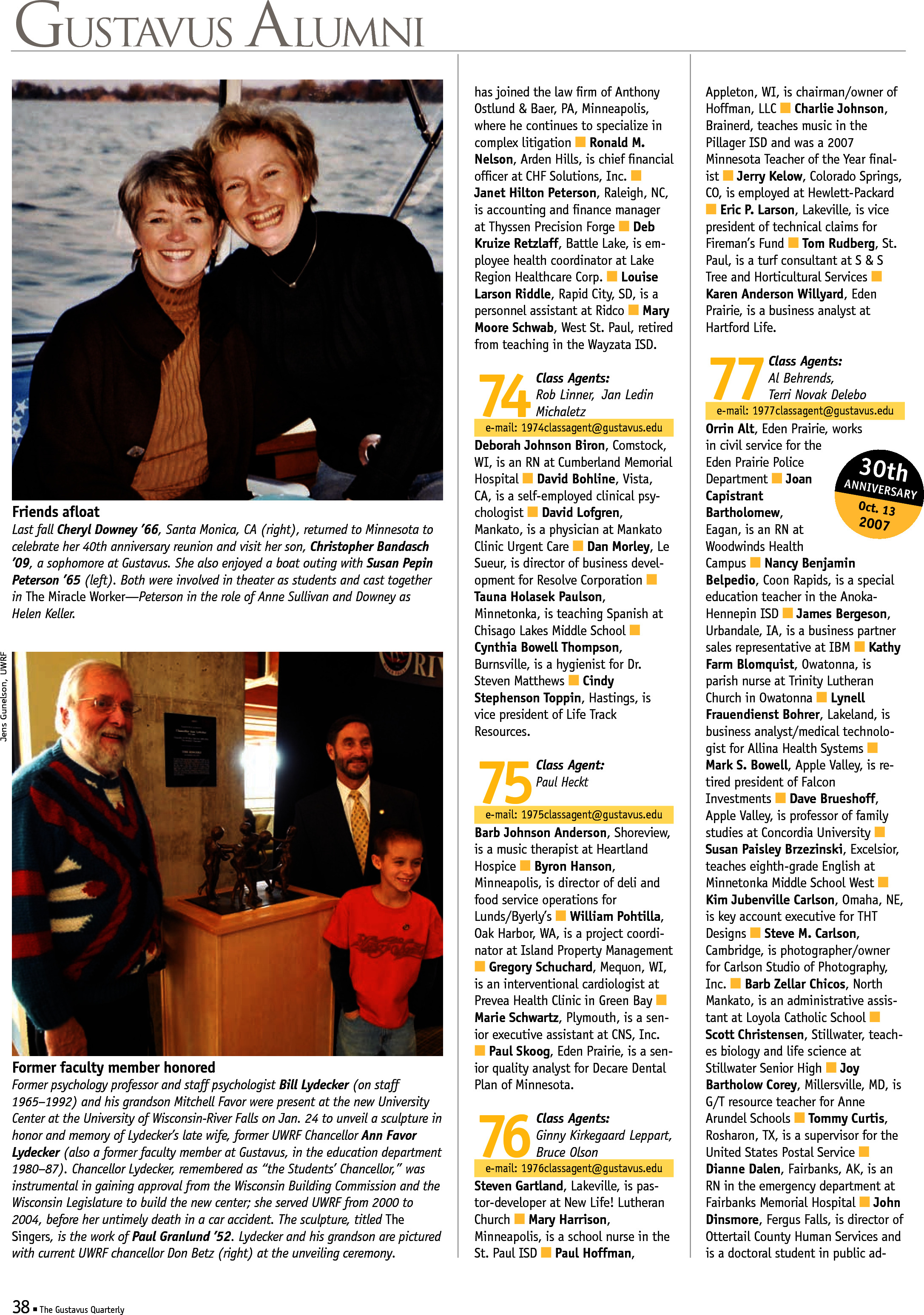 quarterly page