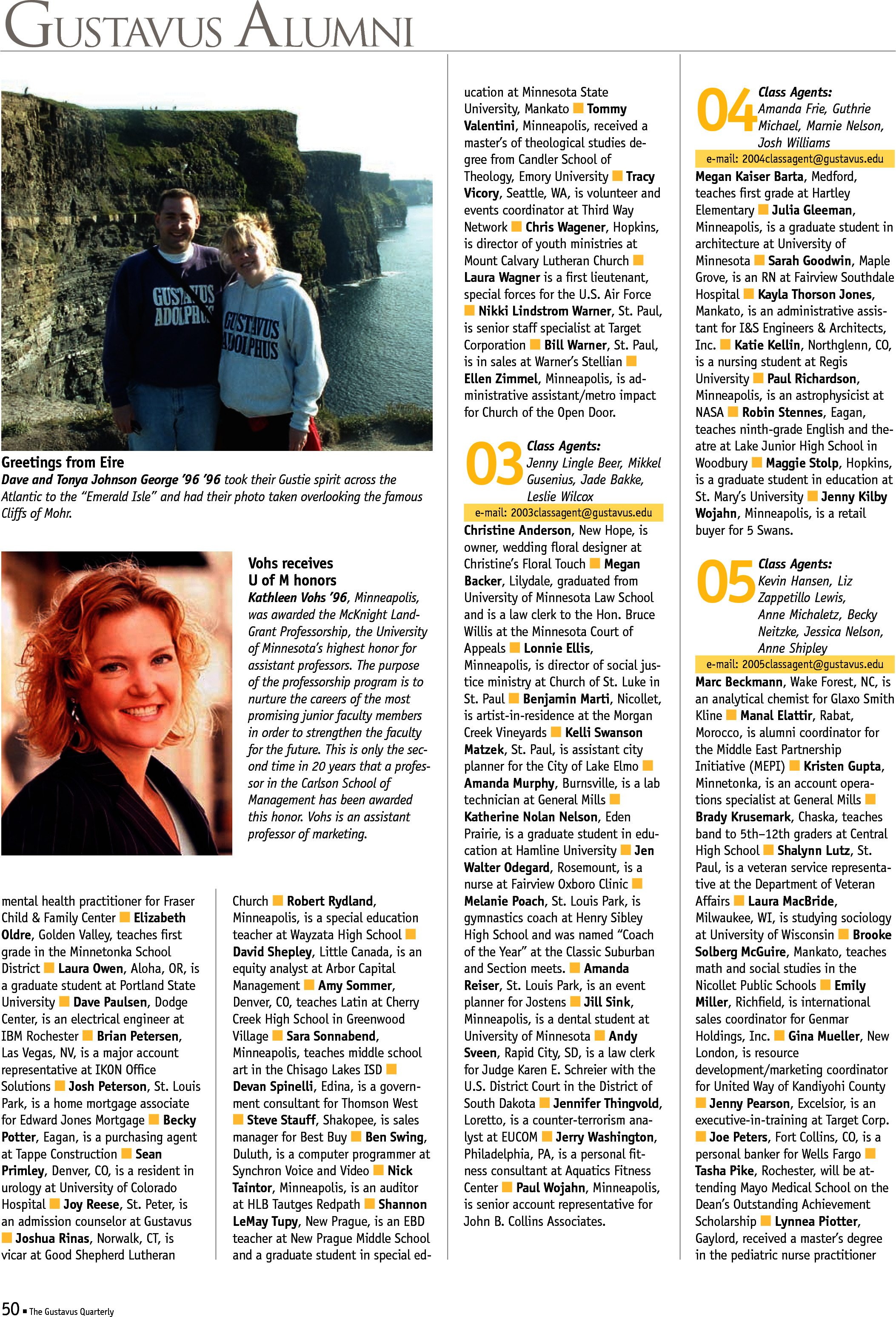 quarterly page