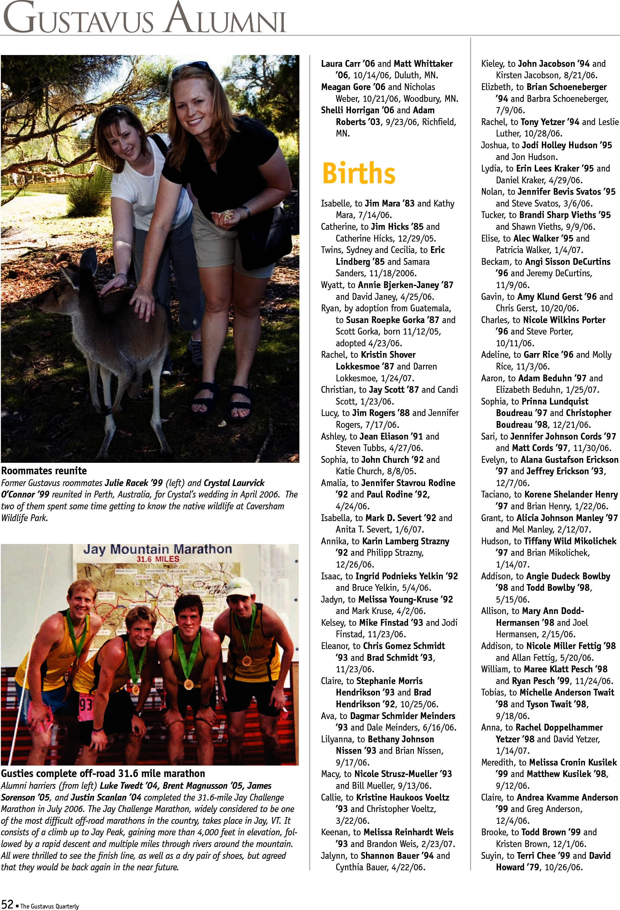 quarterly page