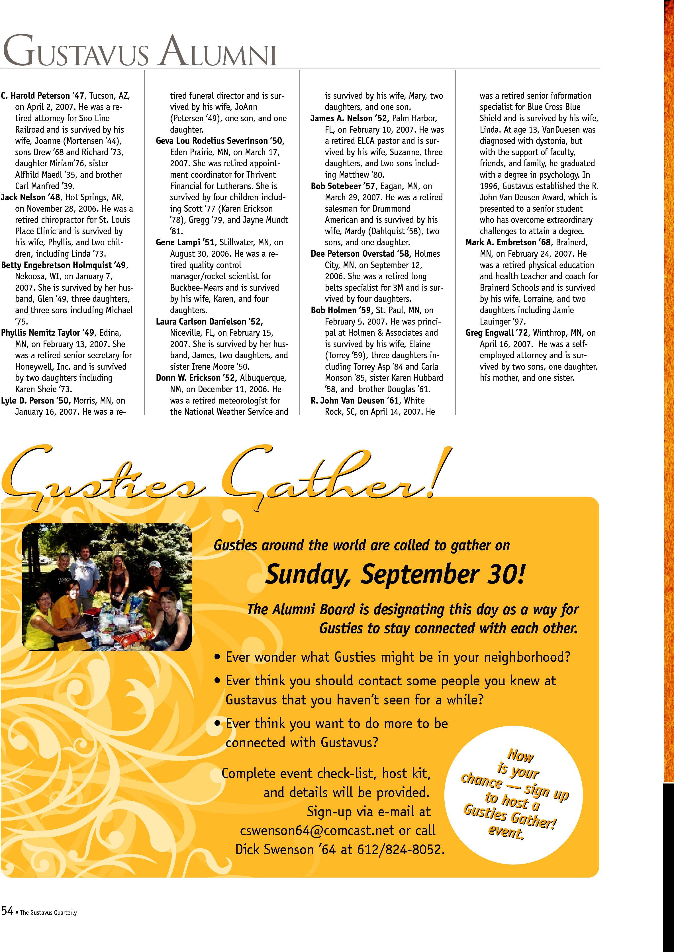 quarterly page