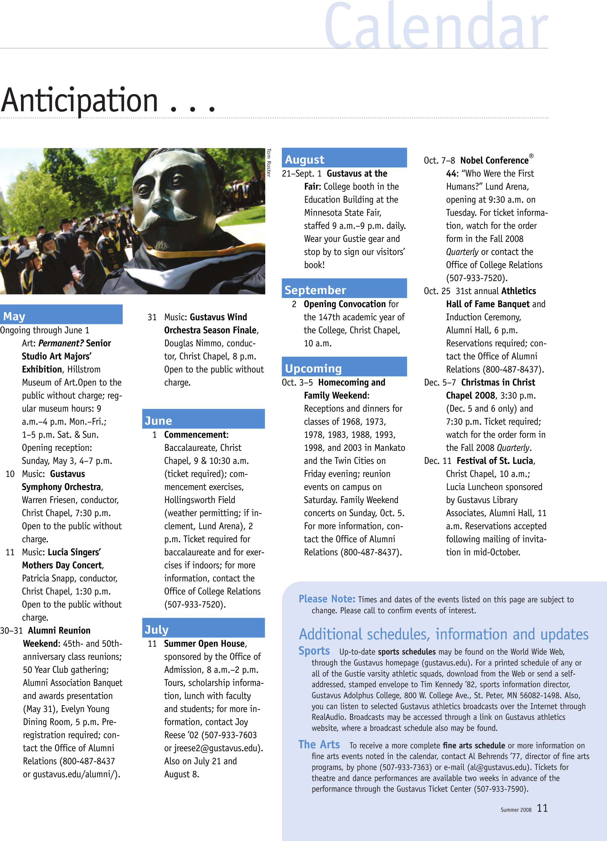 quarterly page