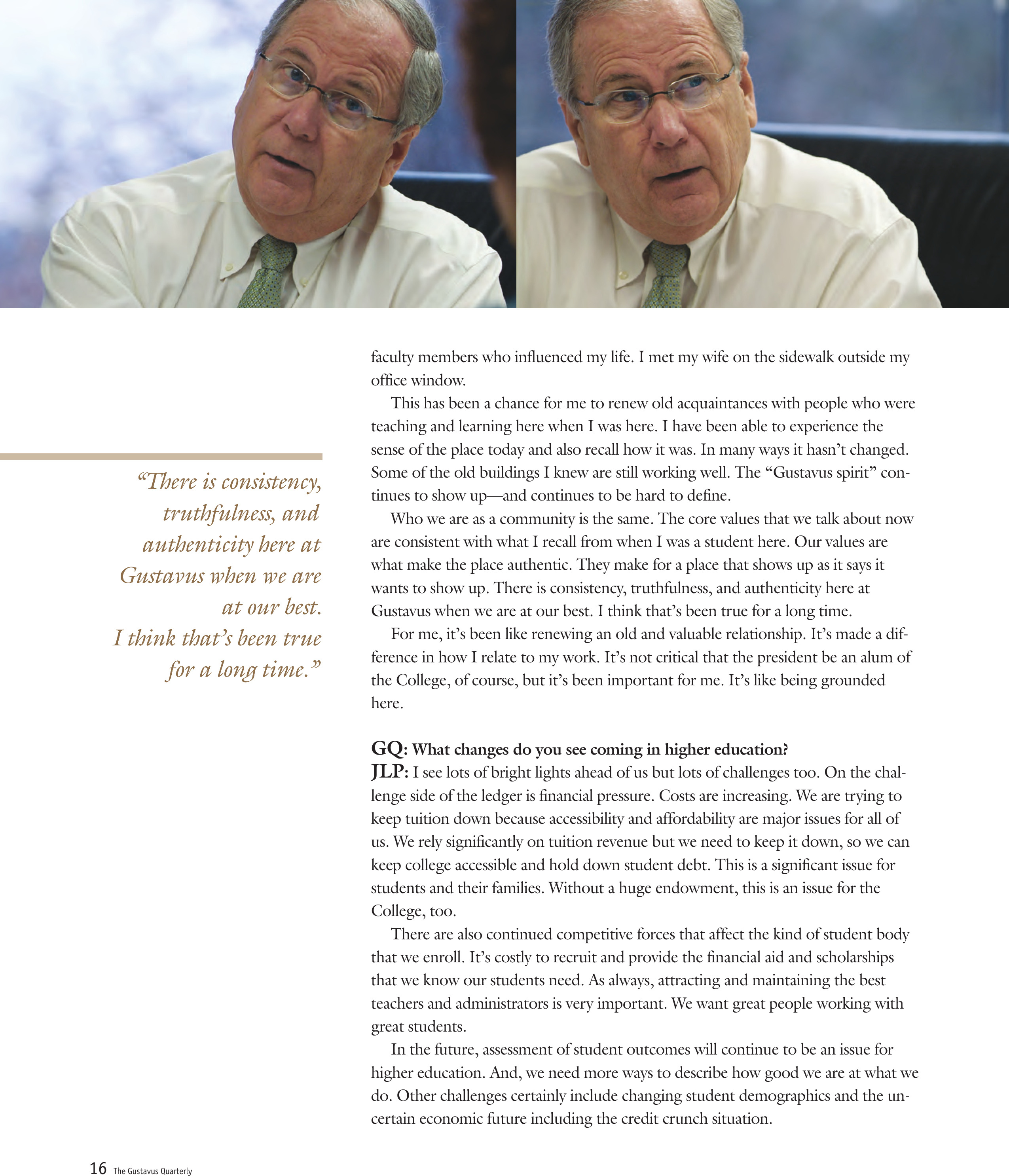 quarterly page