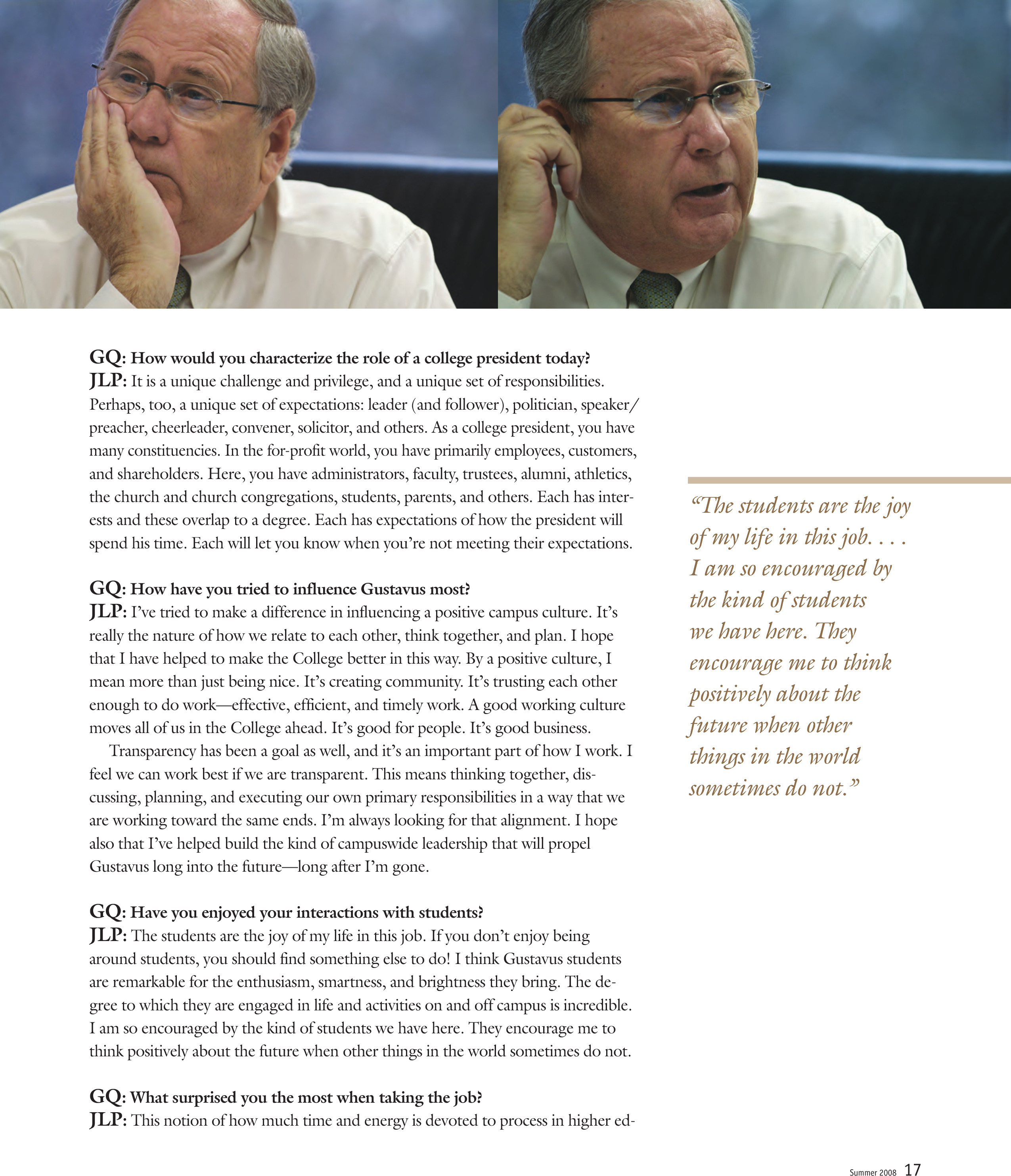 quarterly page